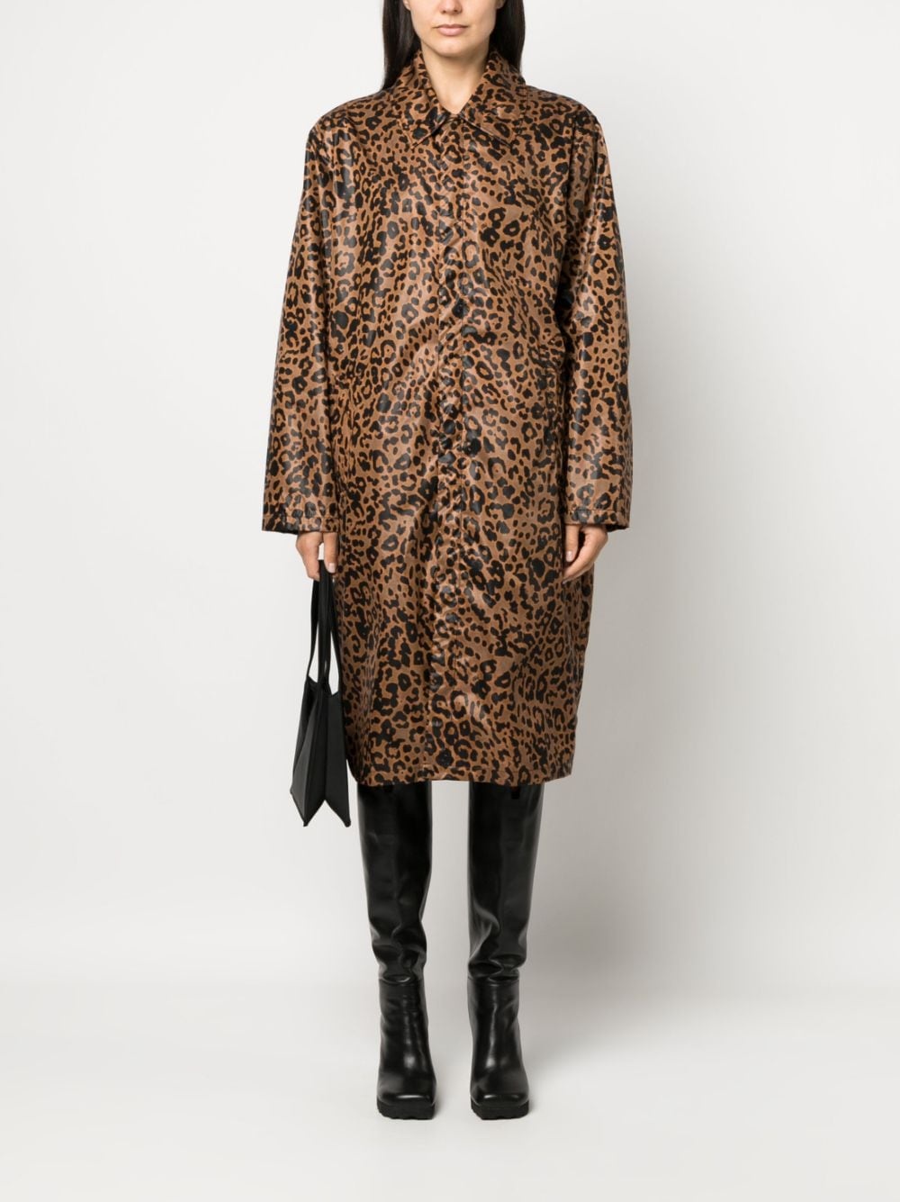 leopard-print coat - 3