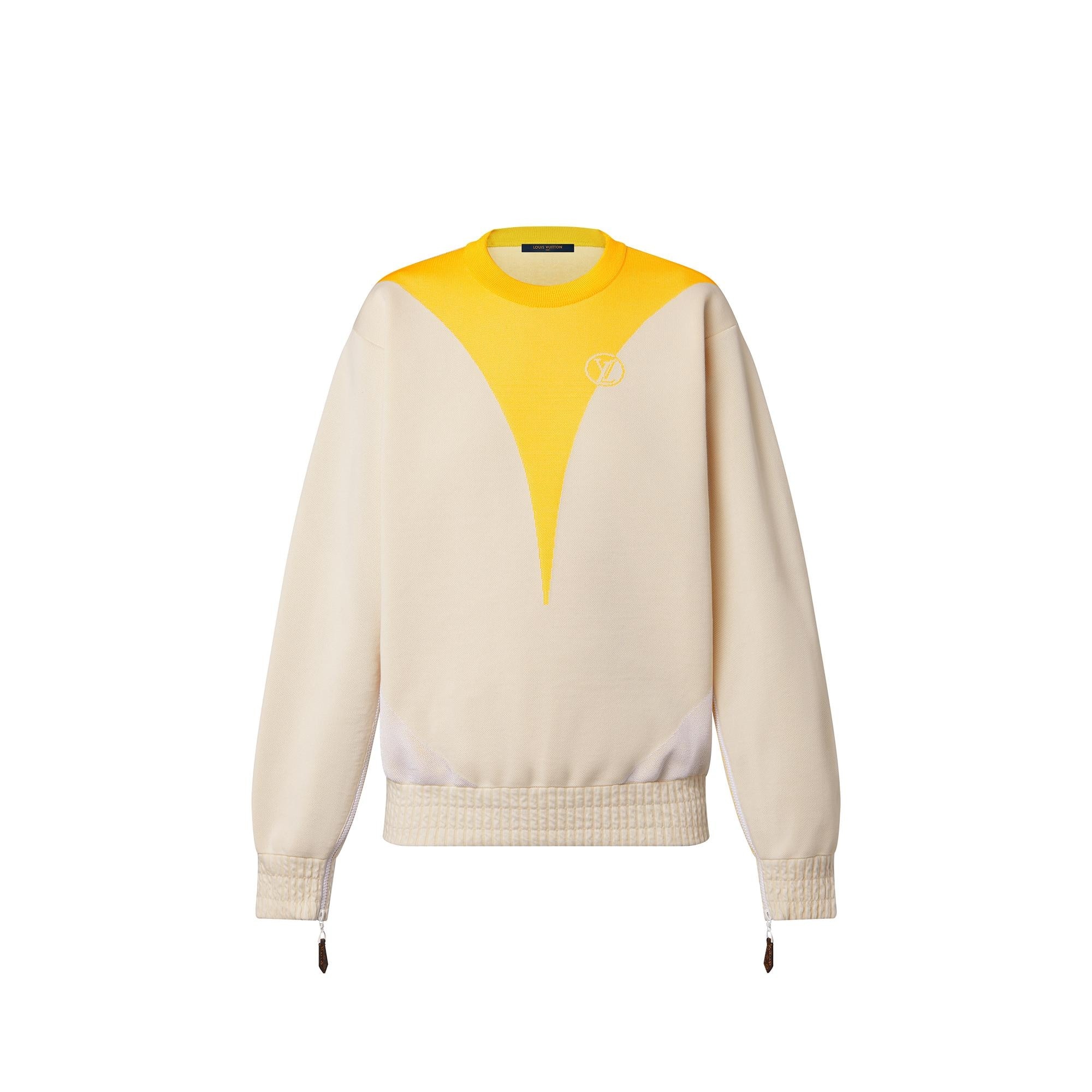 Open Sleeve Yellow Accent Sweater - Ready to Wear