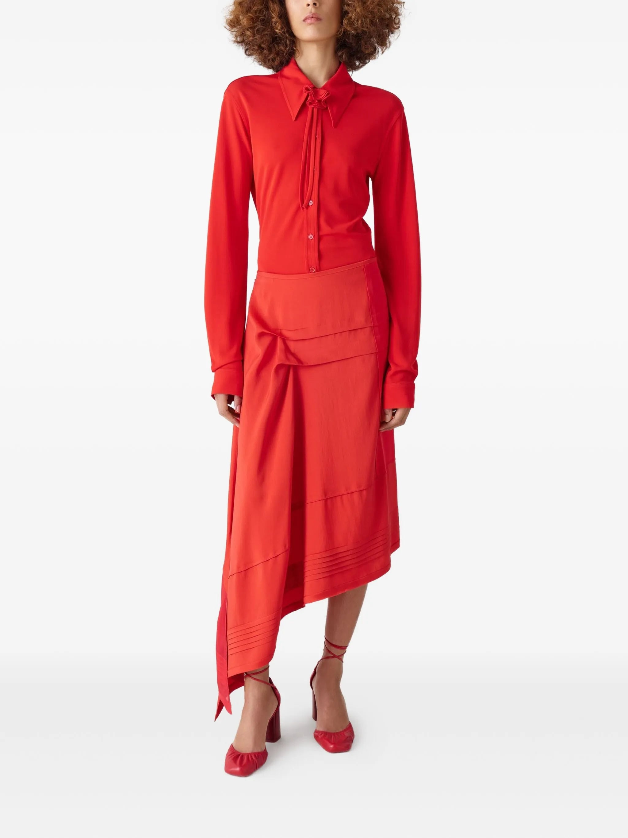 Lemaire Pleated Asymmetric Skirt - 4