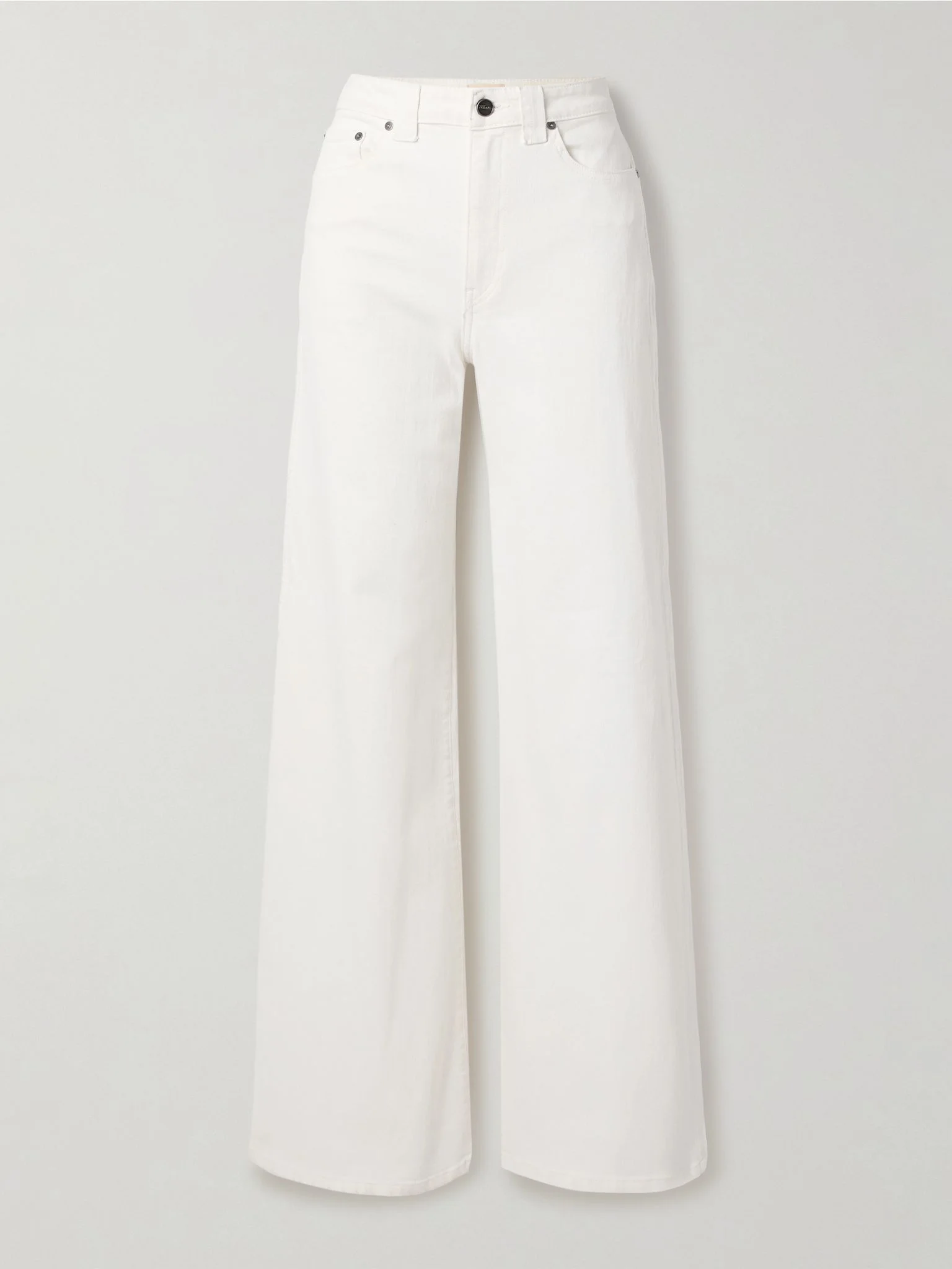 Dane high-rise wide-leg jeans White - 1