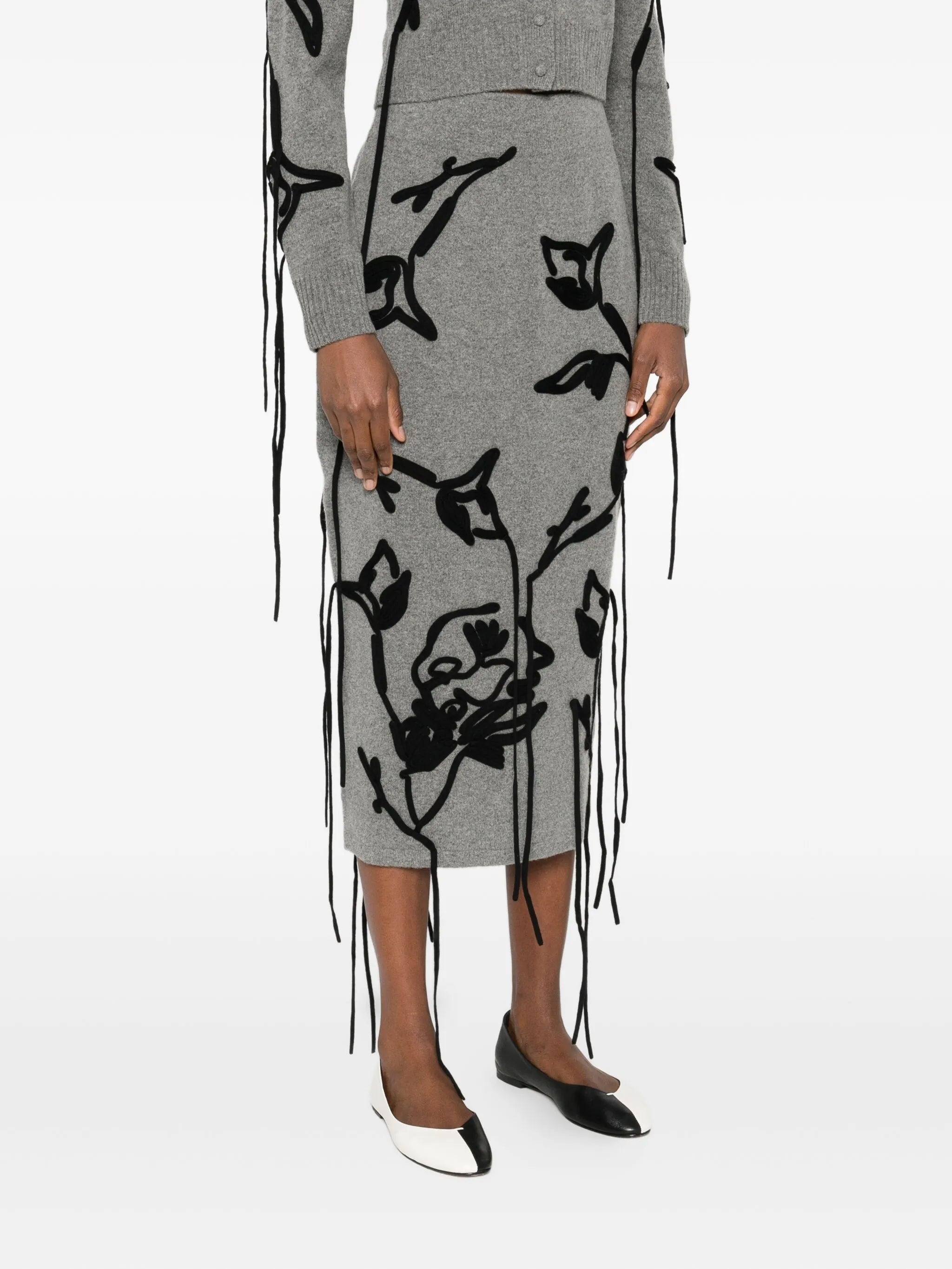 floral-print pencil skirt - 3