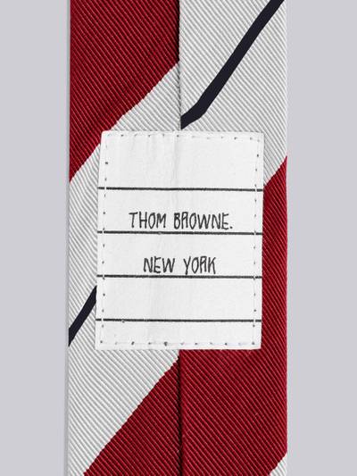 Thom Browne Silk Cotton Stripe Jacquard Classic Tie outlook