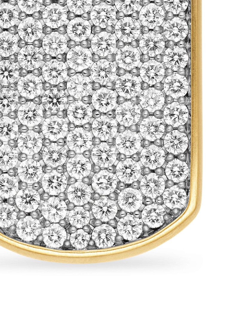 Men's Chevron Pavé Tag in 18K Yellow Gold - Gold 6