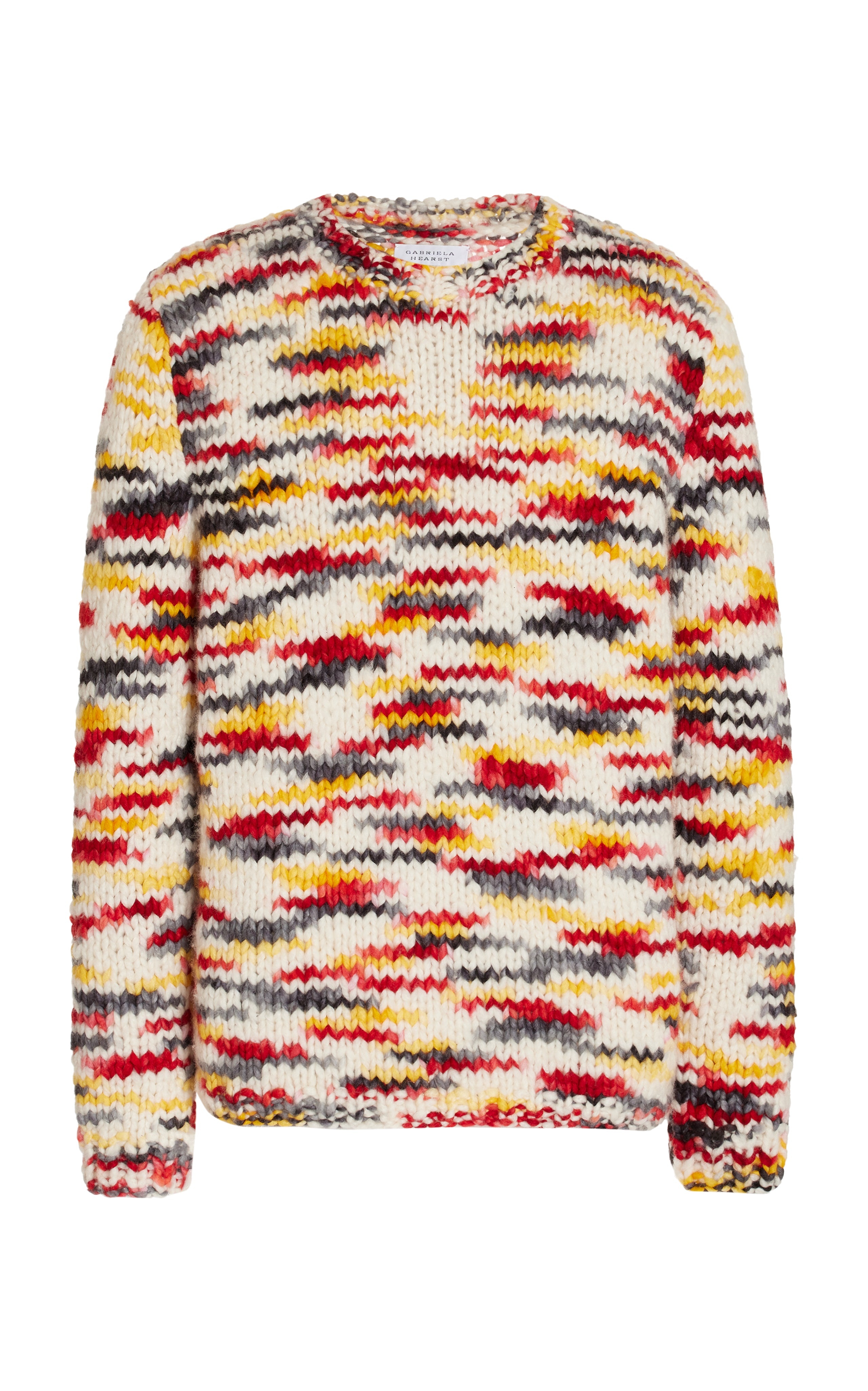 Lawrence Knit Sweater in Fire Multi Space Dye Welfat Cashmere - 1