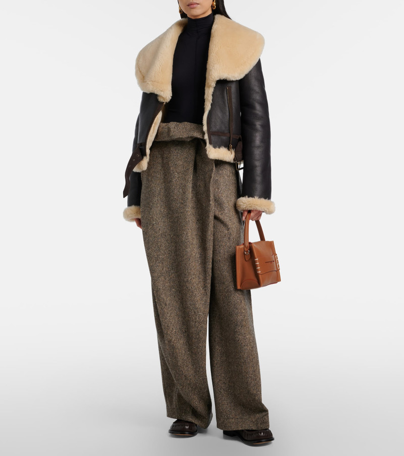 JW Anderson Loafer leather top-handle bag outlook