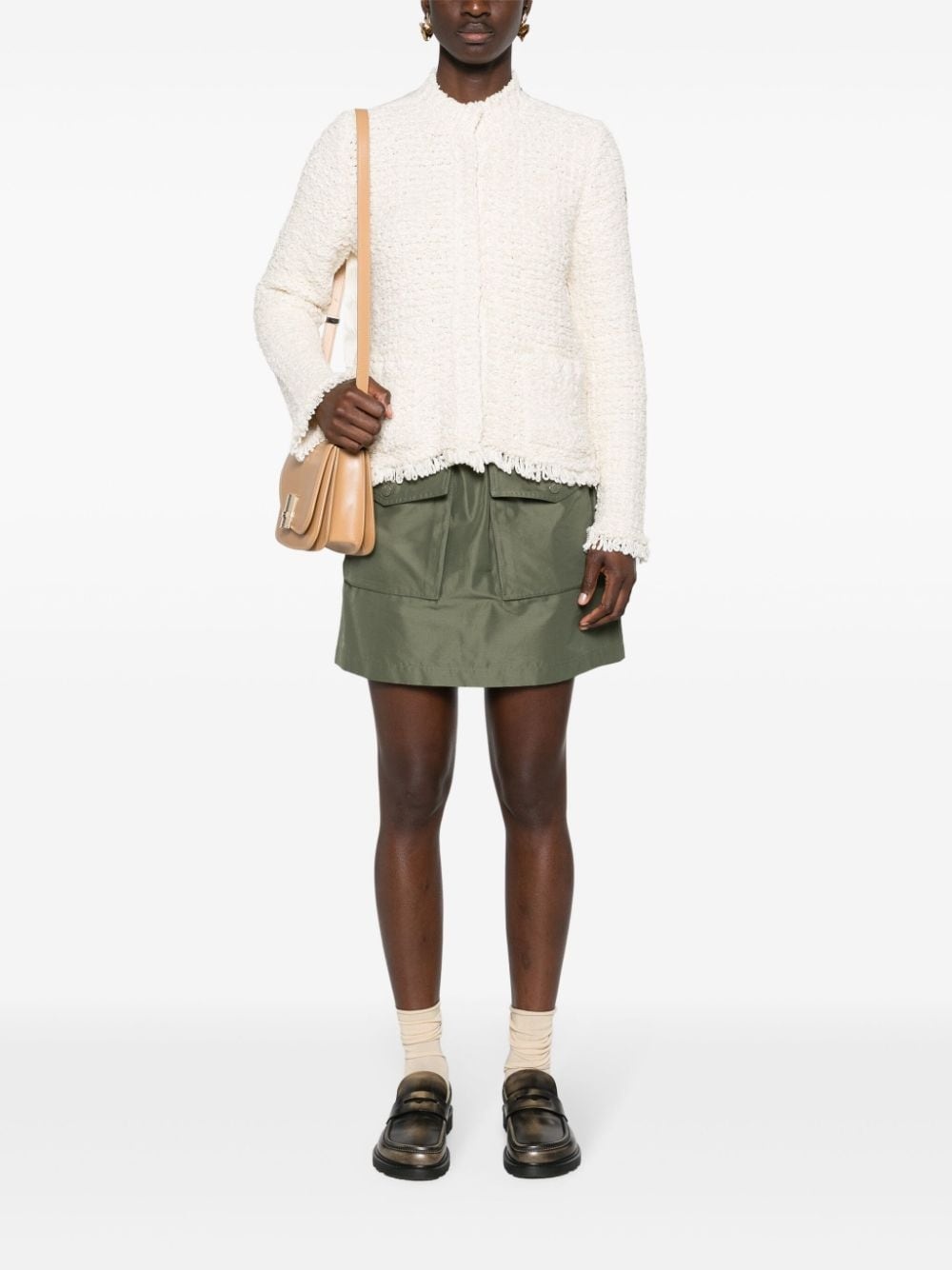 elasticated-waist cargo miniskirt - 2