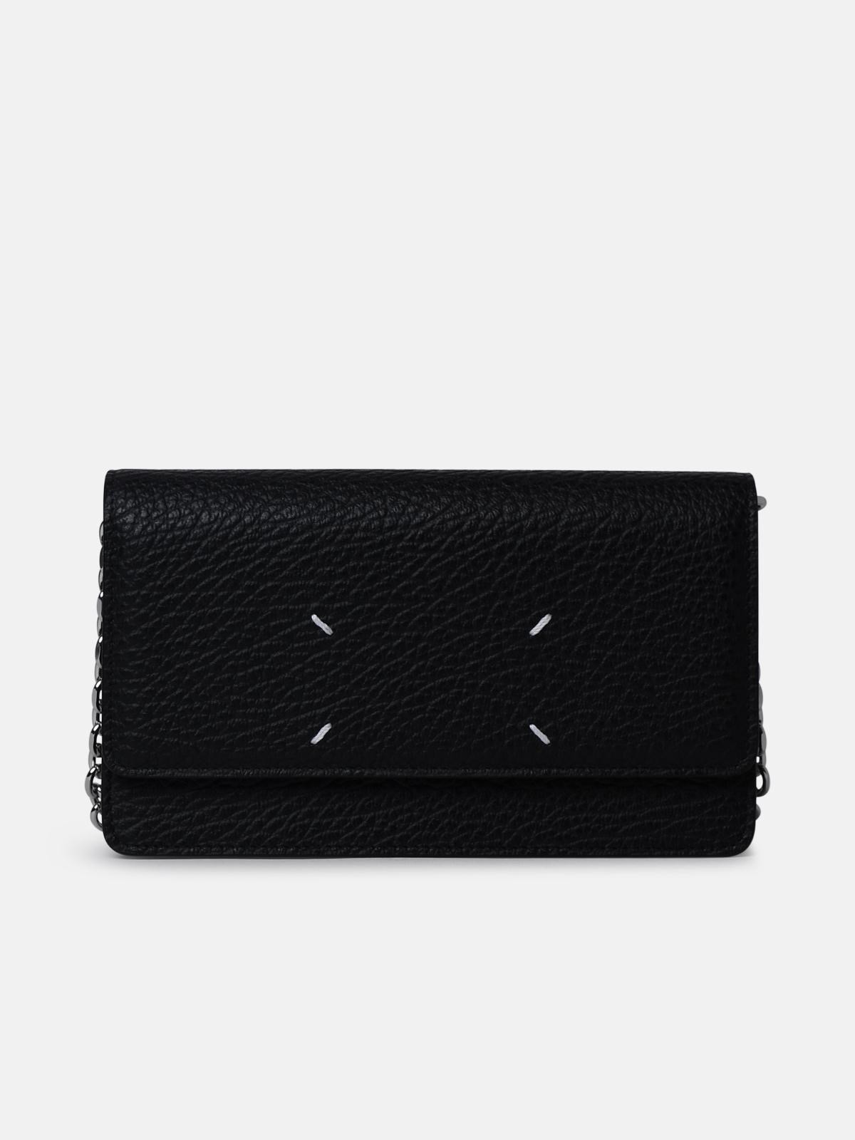 BLACK CALF LEATHER WALLET - 1