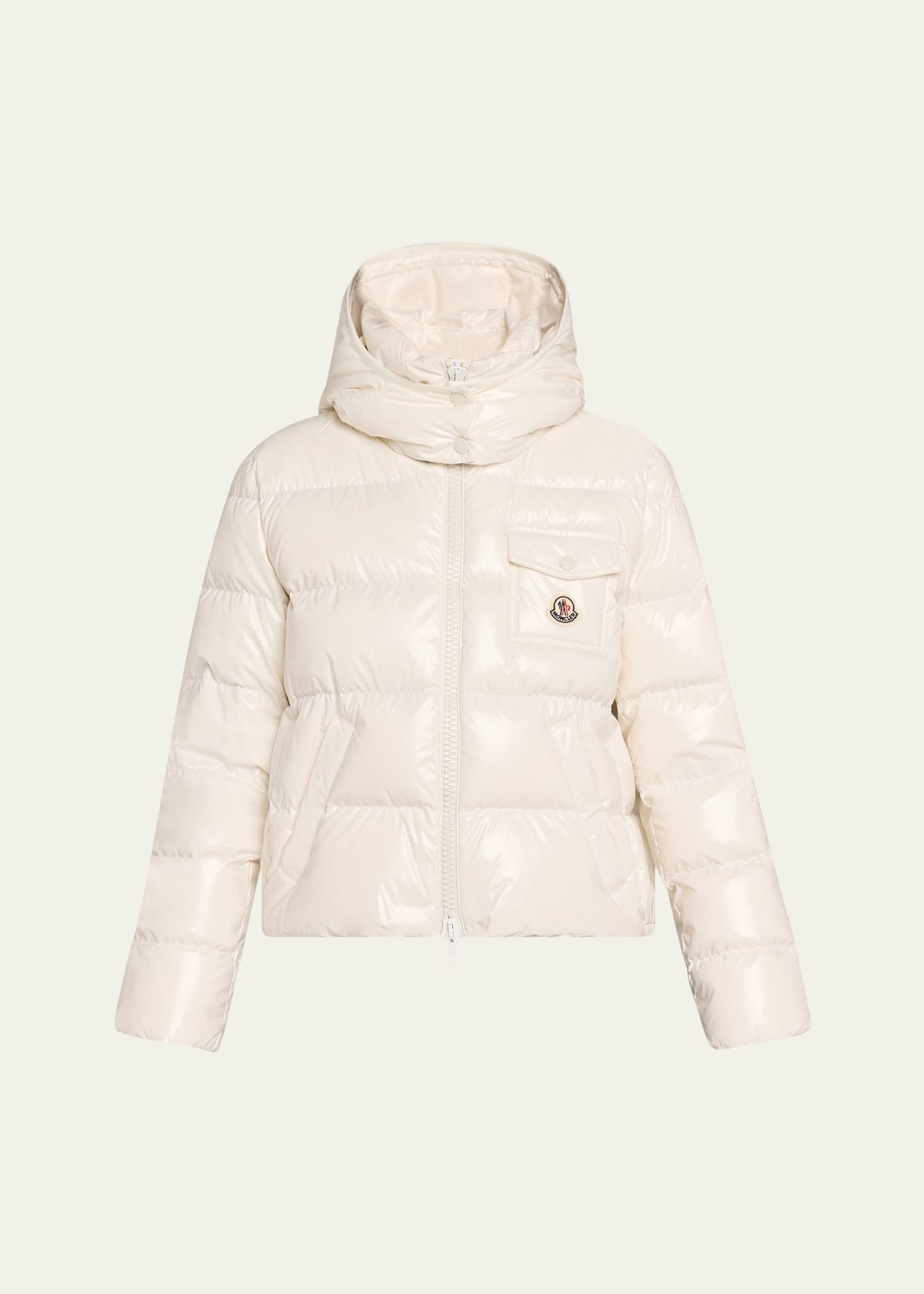 Andro Shiny Down Jacket with Removable Hood - 1