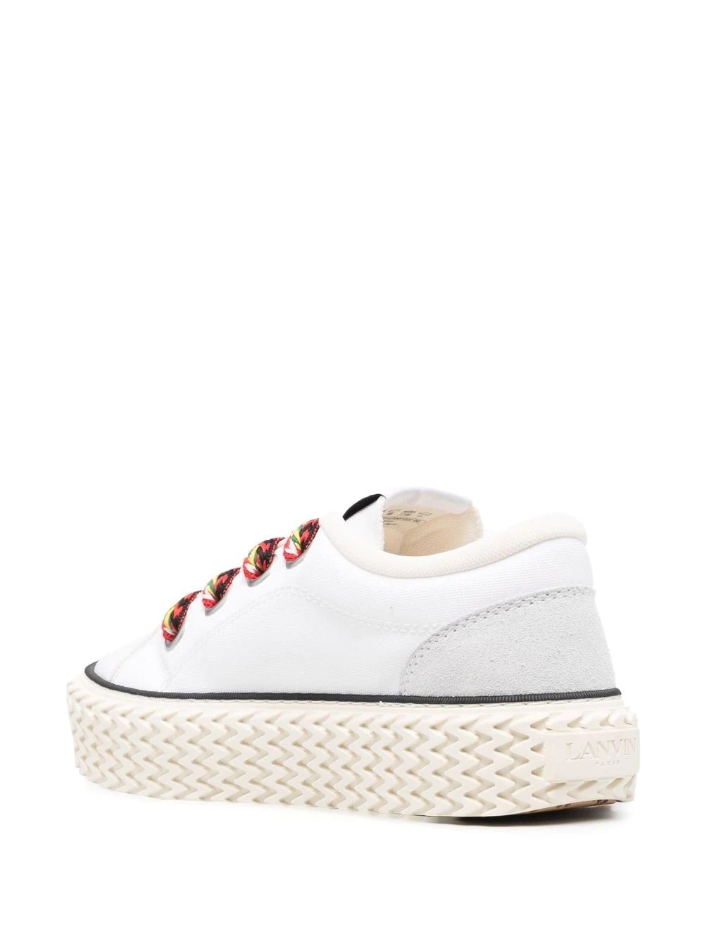 platform leather low-top sneakers - 5