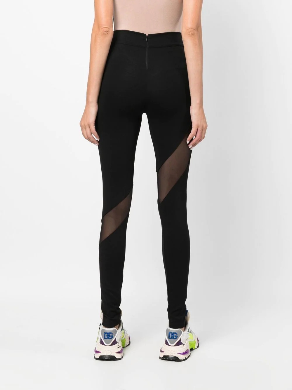 logo-plaque high-waist leggings - 4