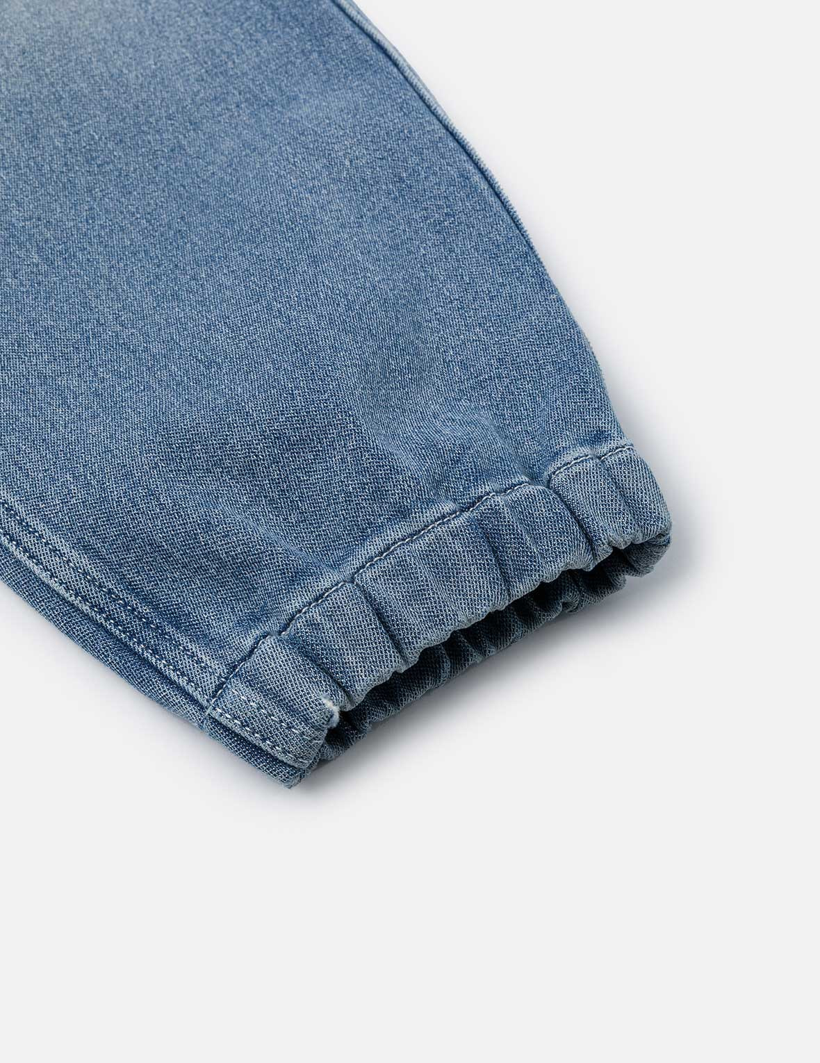 Henohenomohe Godhead Print Loose Fit Denim Joggers - 9