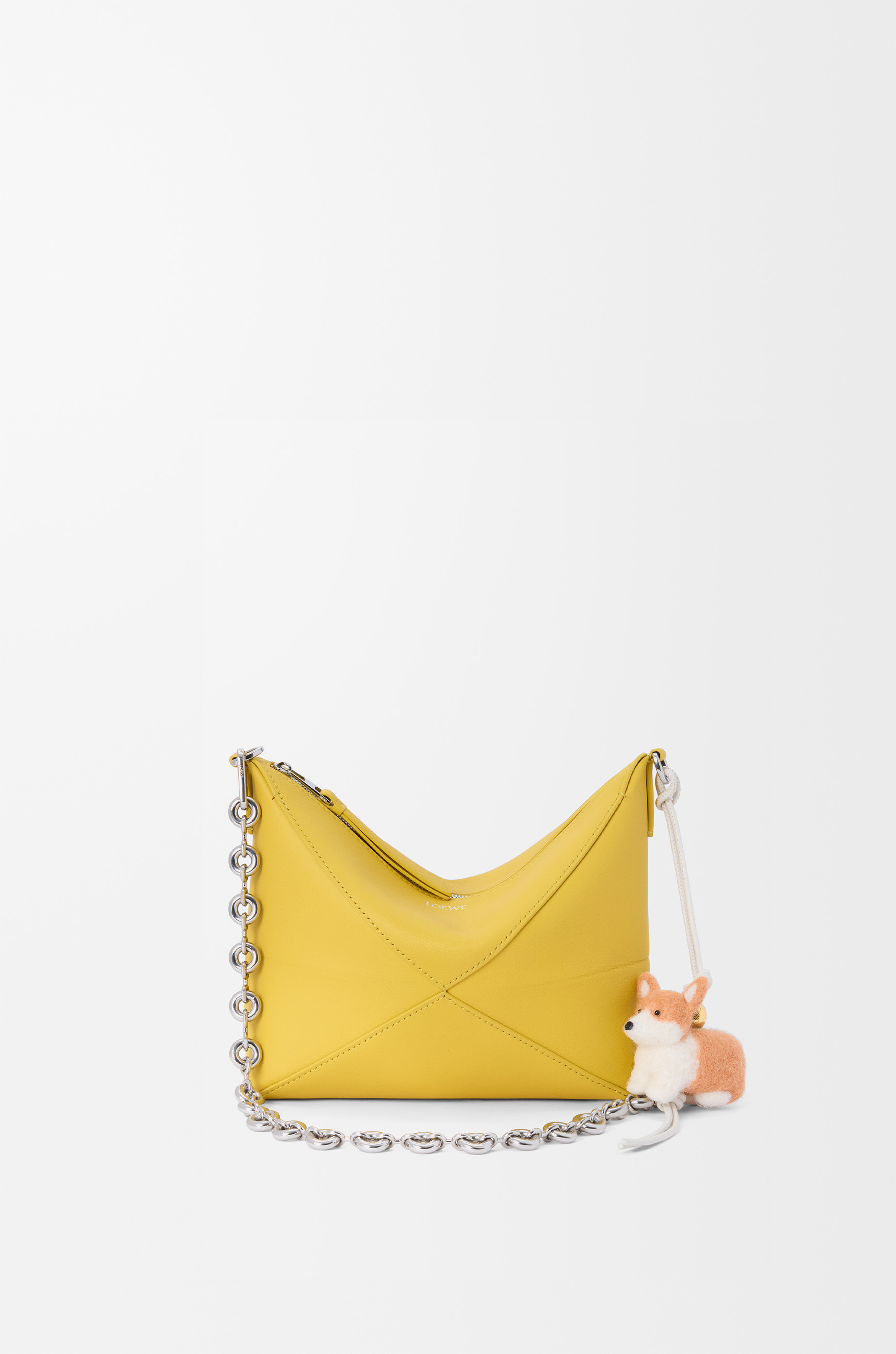 Puzzle Fold pouch in shiny nappa calfskin - 9