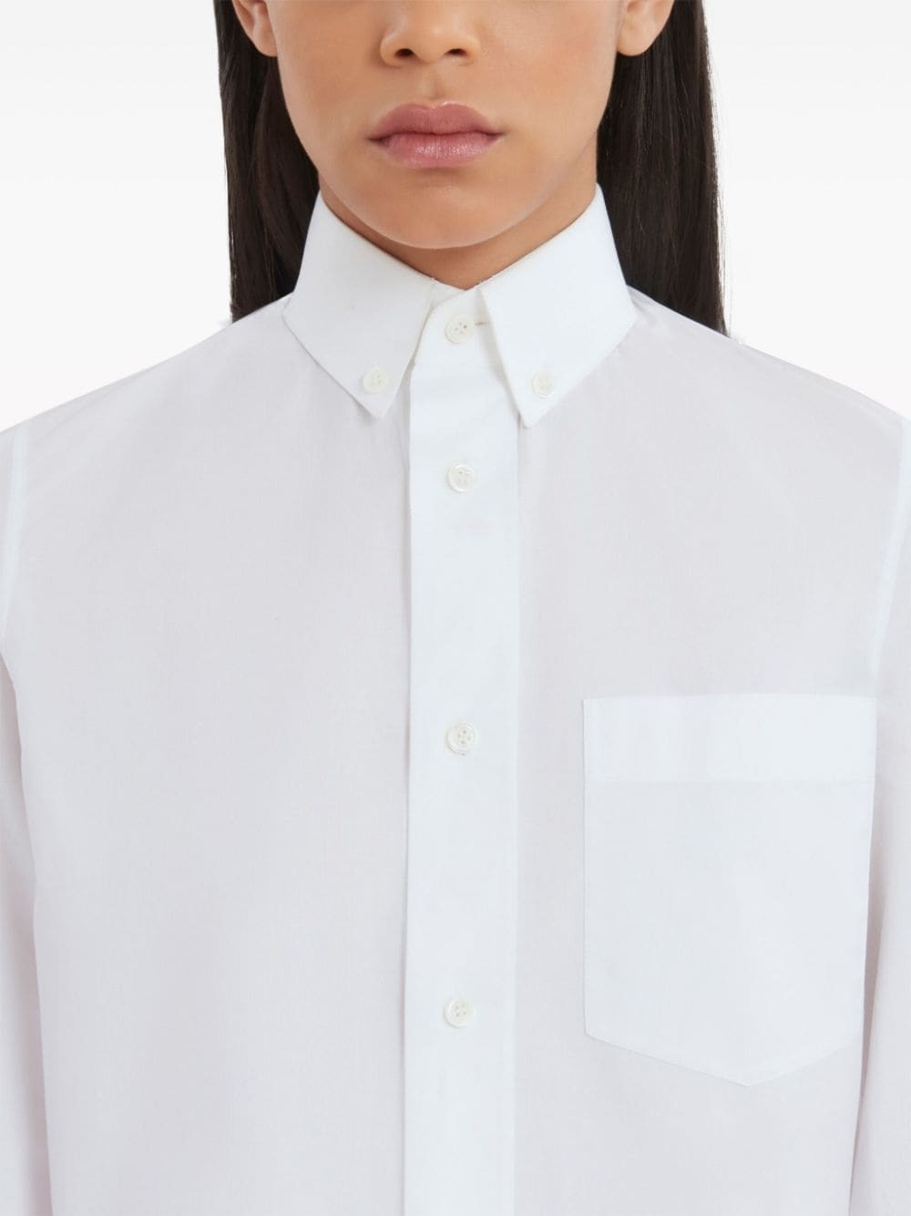cropped cotton shirt - 4