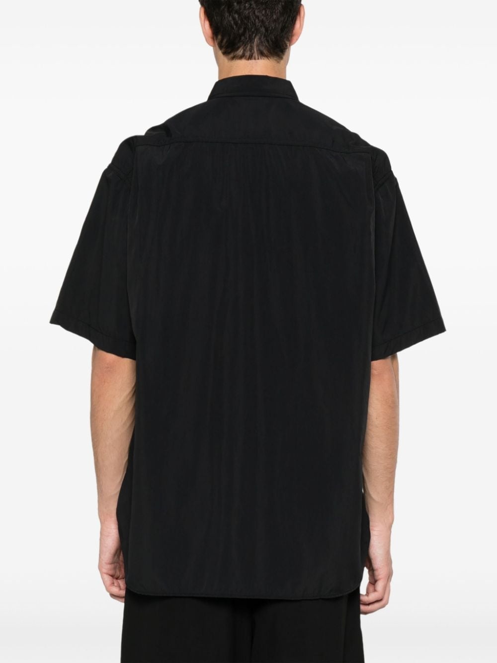 pointed-collar short-sleeve shirt - 4