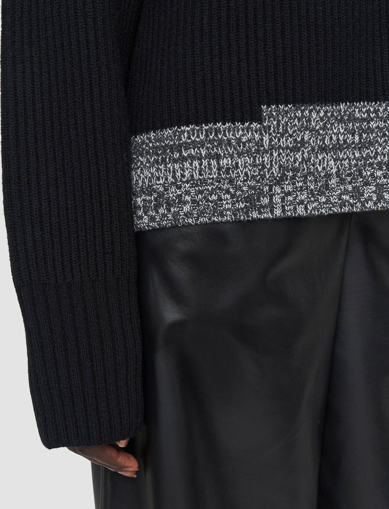 Cardigan Stitch Animation High Neck Jumper 5