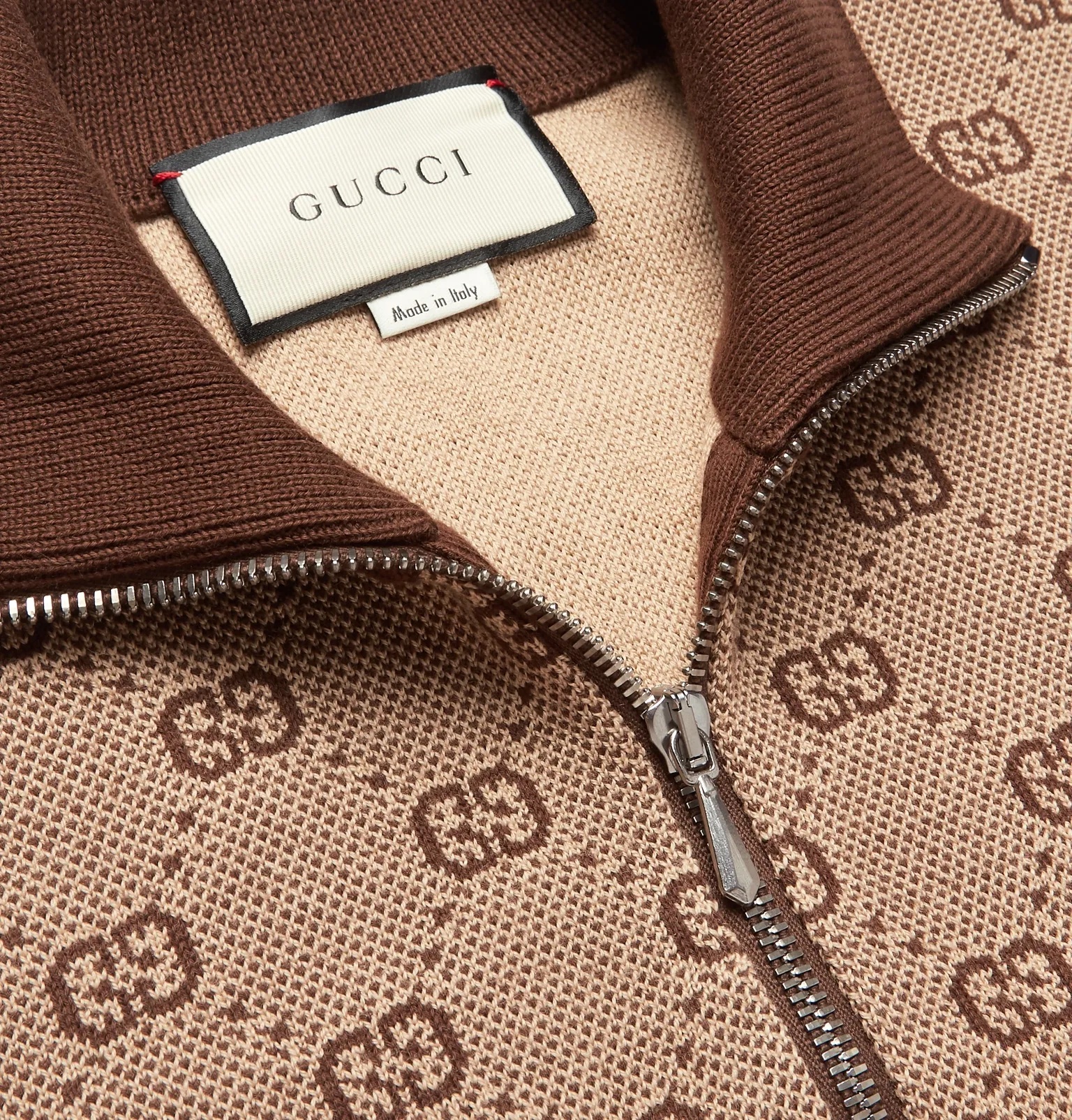 Logo-Jacquard Wool and Cotton-Blend Track Jacket - 6