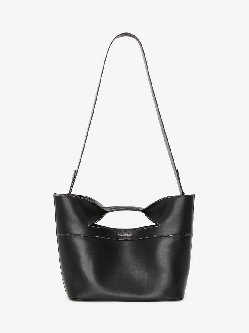 Alexander McQueen Women's The Bow Small in Black | REVERSIBLE