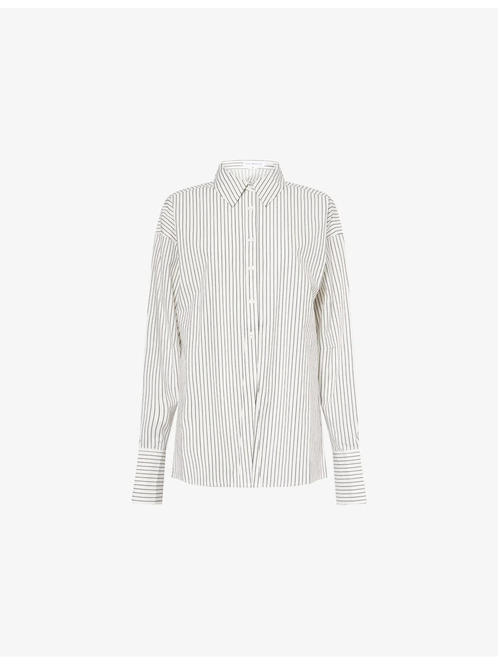 Tie-Back Striped Stretch-Cotton Shirt - 1