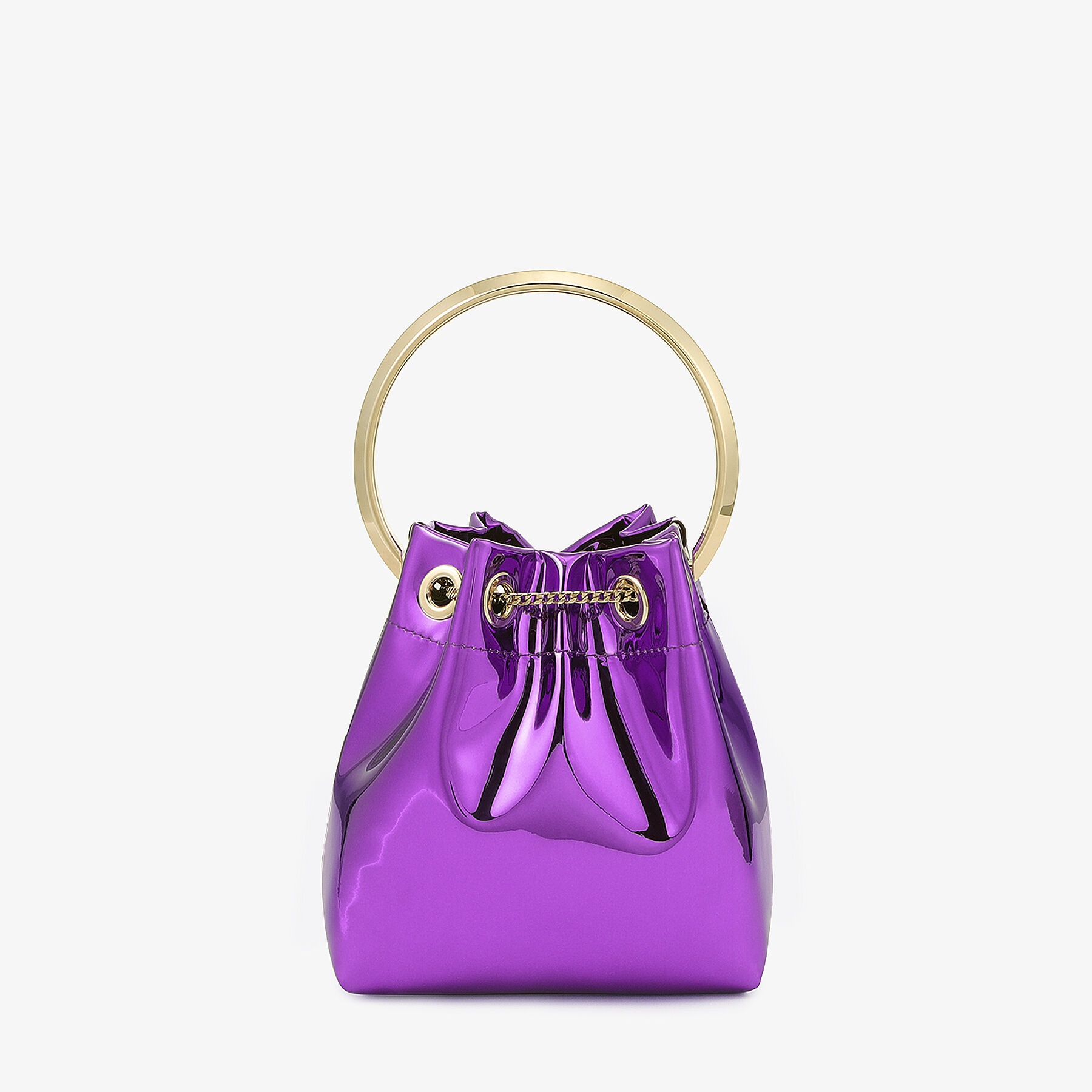 Bon Bon
Cassis Mirror Fabric Mini Bag with Metal Handle - 7