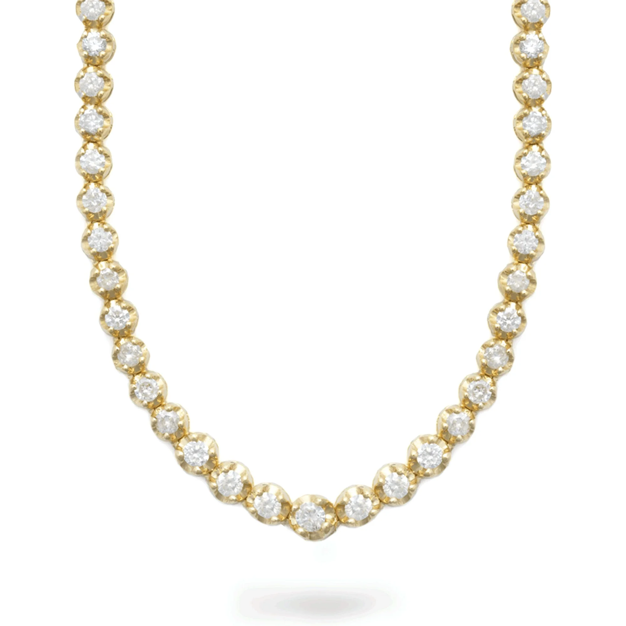 LAB-Created Noble Diamond Tennis Necklace - 1