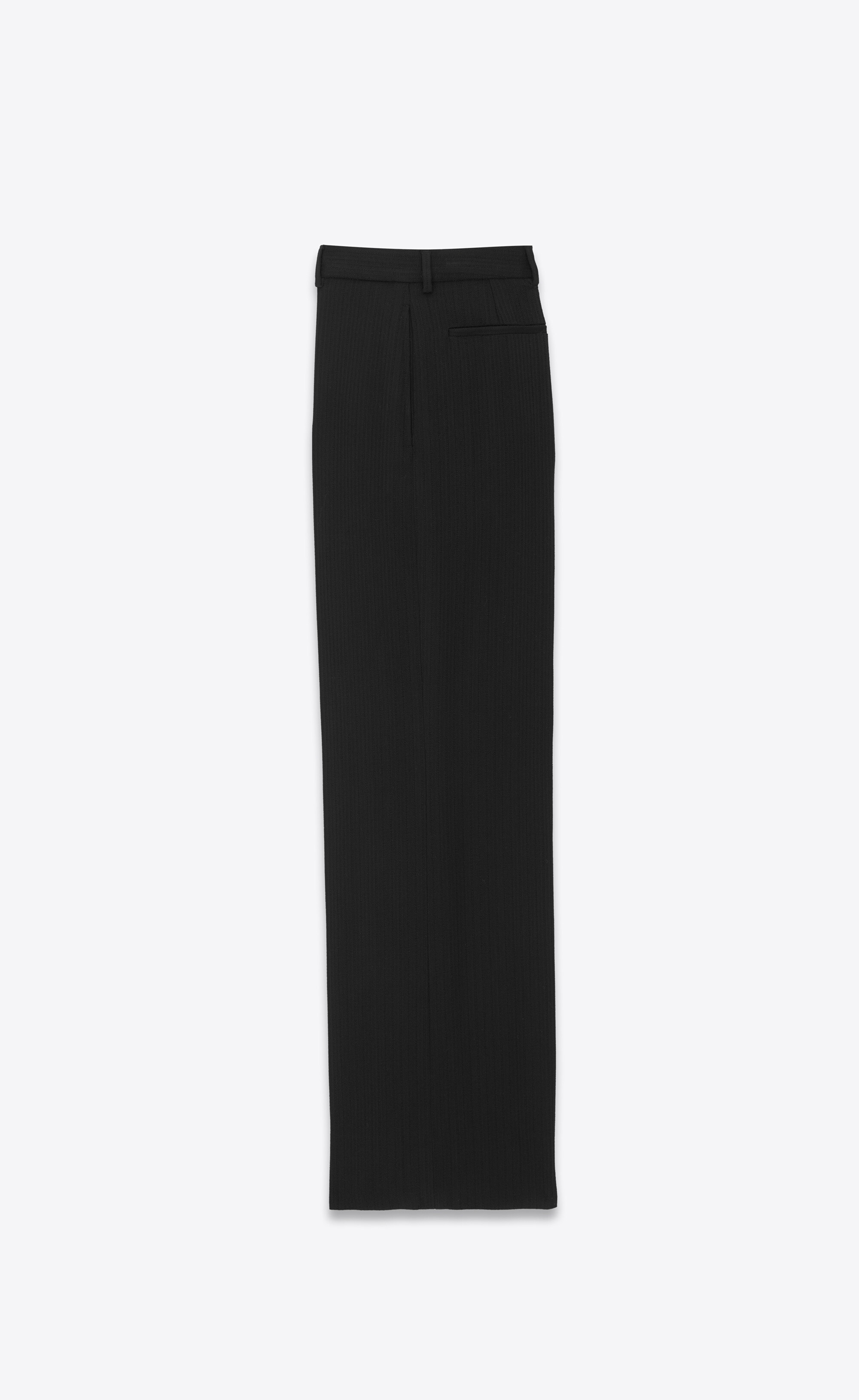 wide-leg pants in striped wool - 3