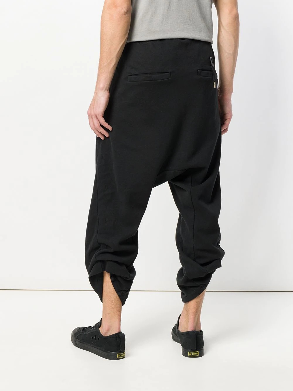 drawstring drop-crotch trousers - 4