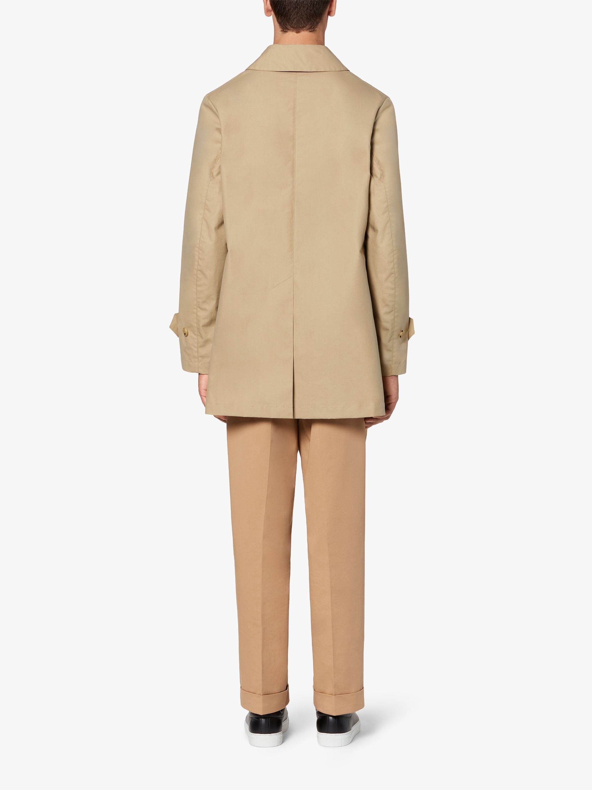 TORRENT BEIGE COTTON SHORT RAINCOAT | GMM-202 - 3