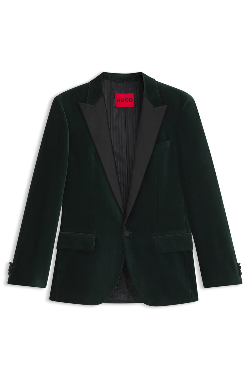 SLIM-FIT TUXEDO JACKET IN COTTON VELVET 1