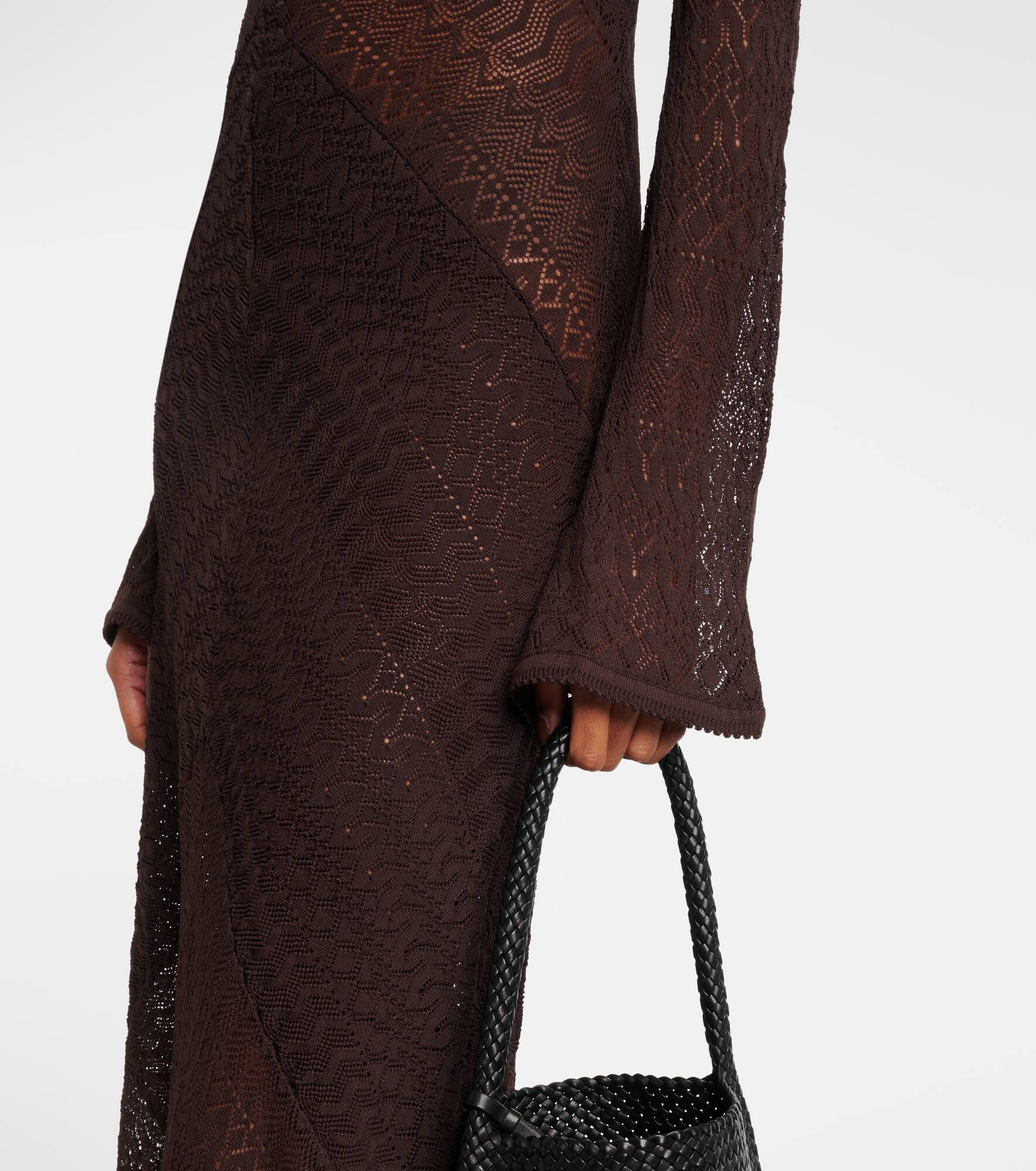 Vera knitted open-back maxi dress - 5