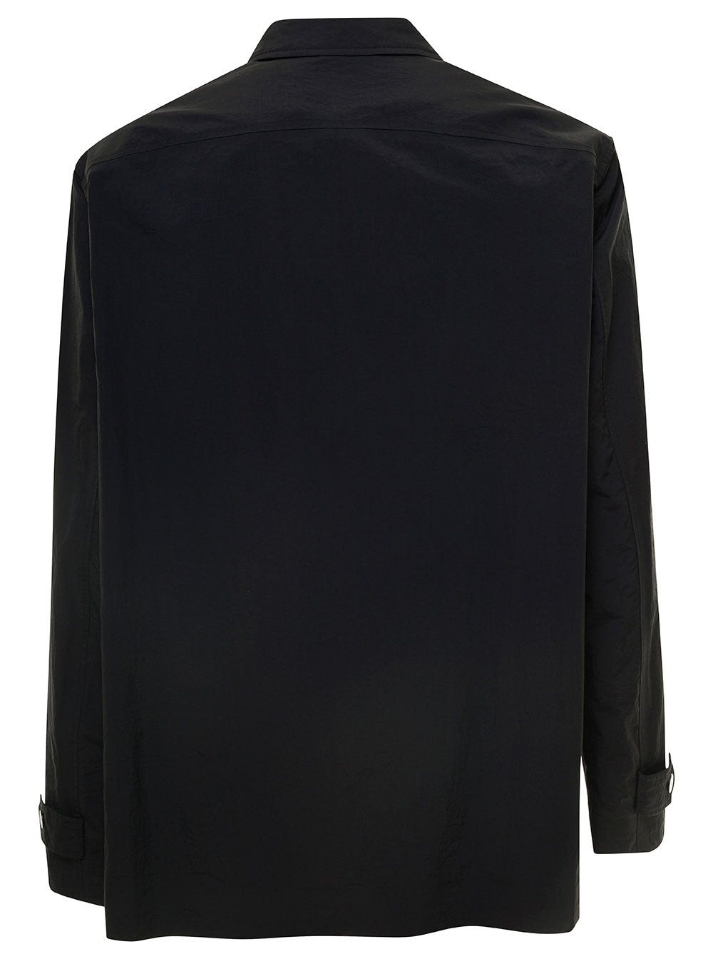 Fendi Men Blue Jacket With Patch Zipped Pocket And Logo In Nylon Man - 2