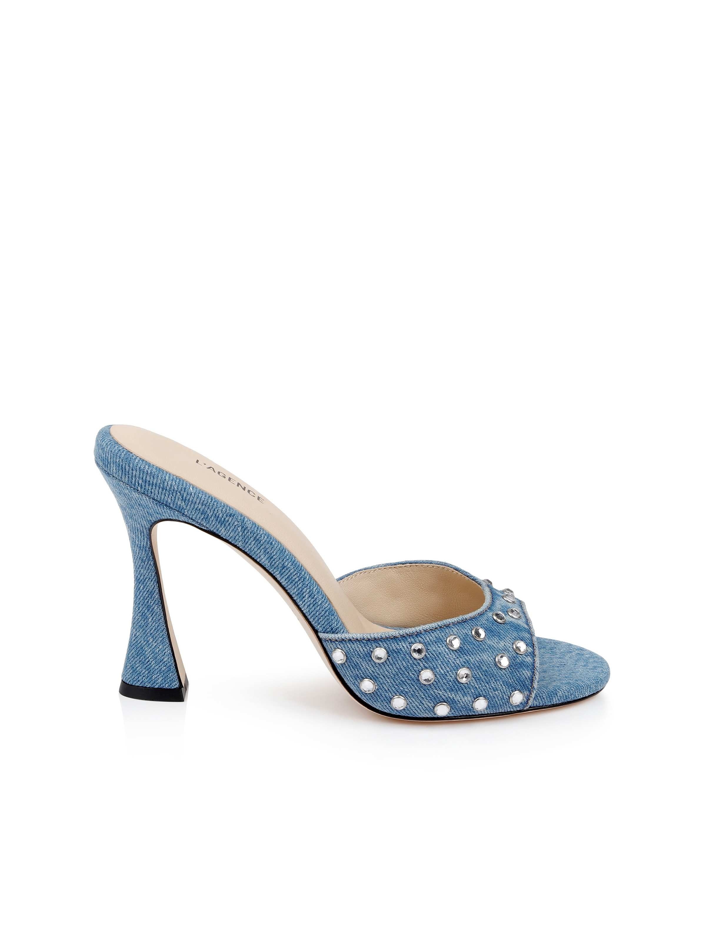 Lucienne Embellished Denim Mule - 4