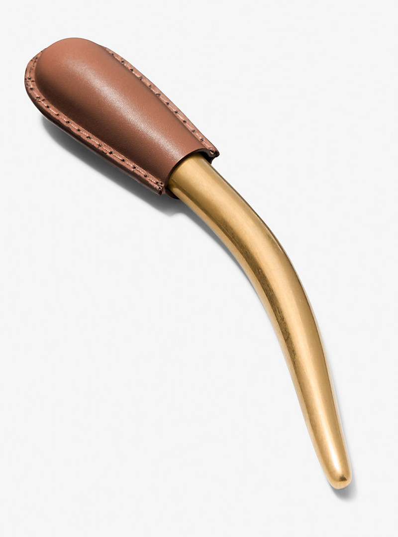 MICHAEL KORS COLLECTION Leather Wrapped Brass Hair Pin outlook