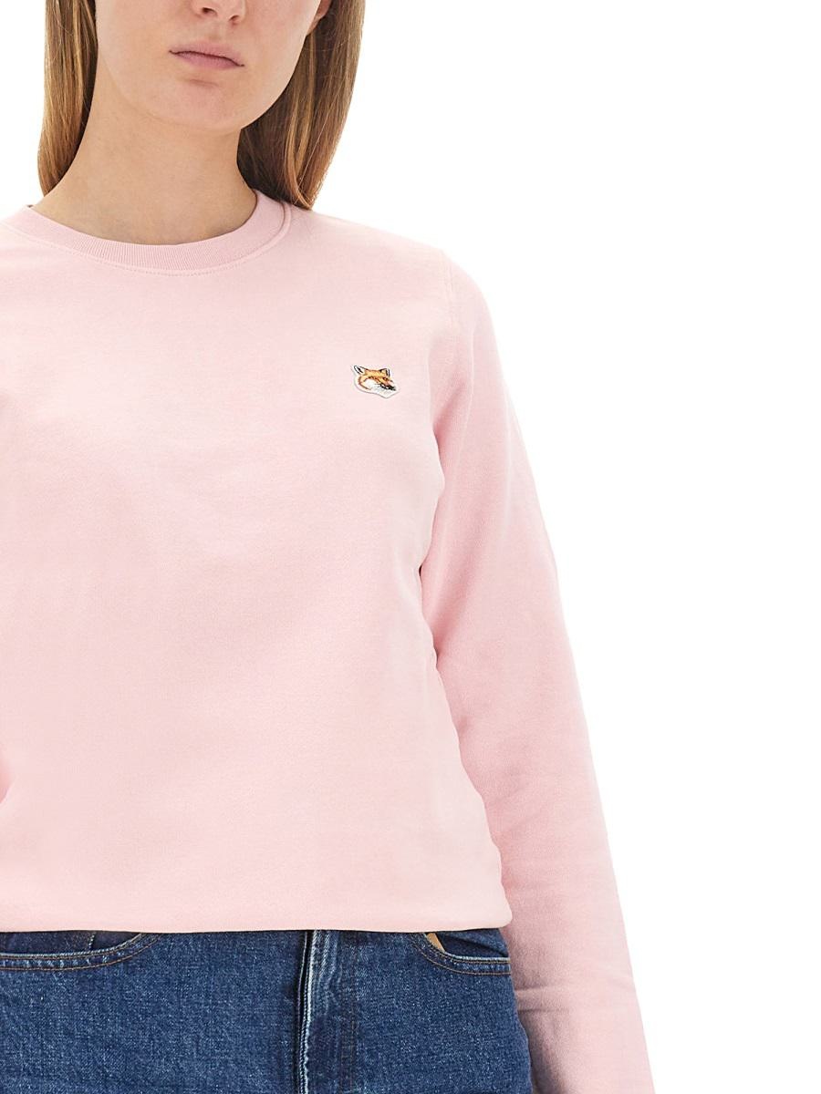 MAISON KITSUNÉ SWEATSHIRT WITH FOX PATCH - 4