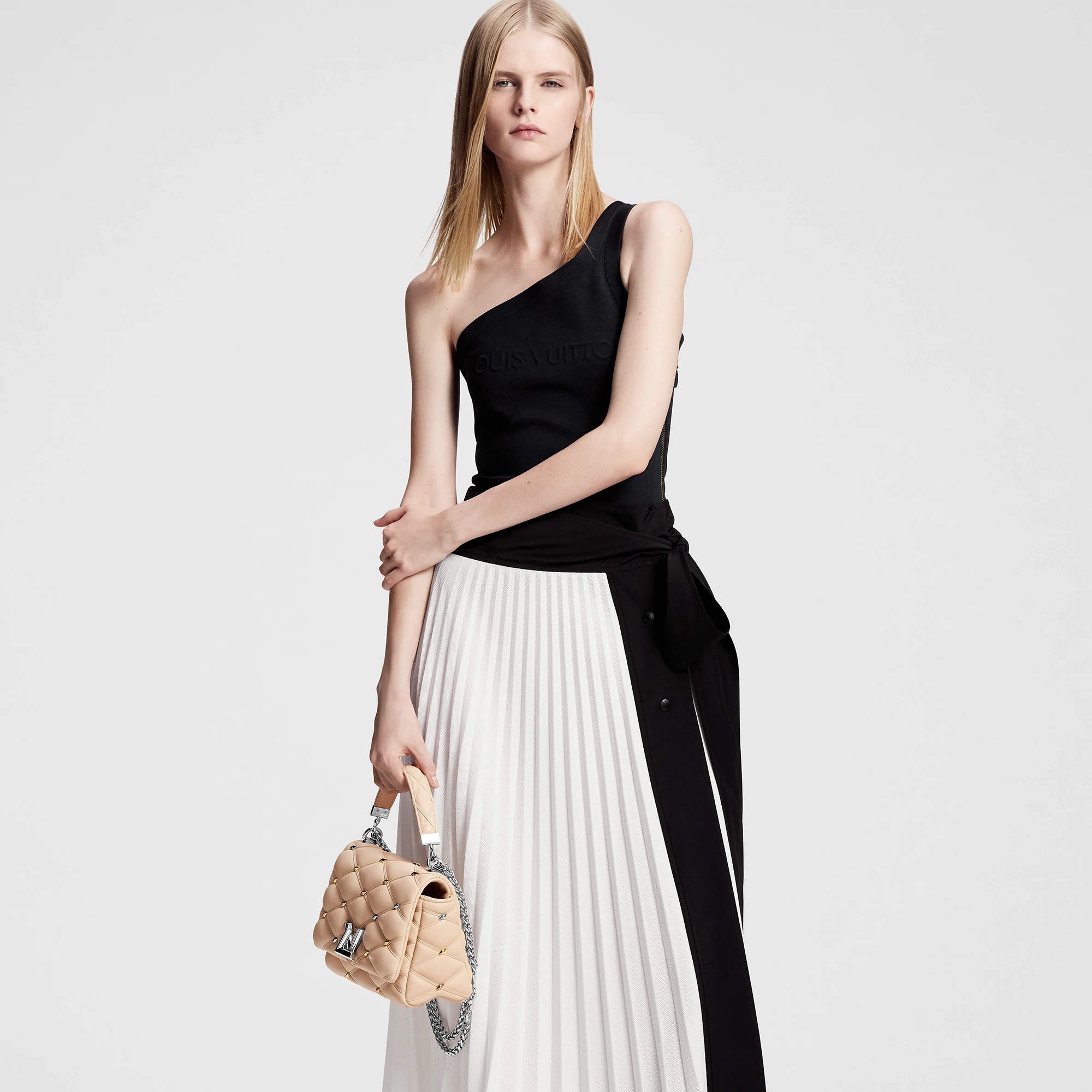 Bow Detail Pleated Wrap Skirt - 4