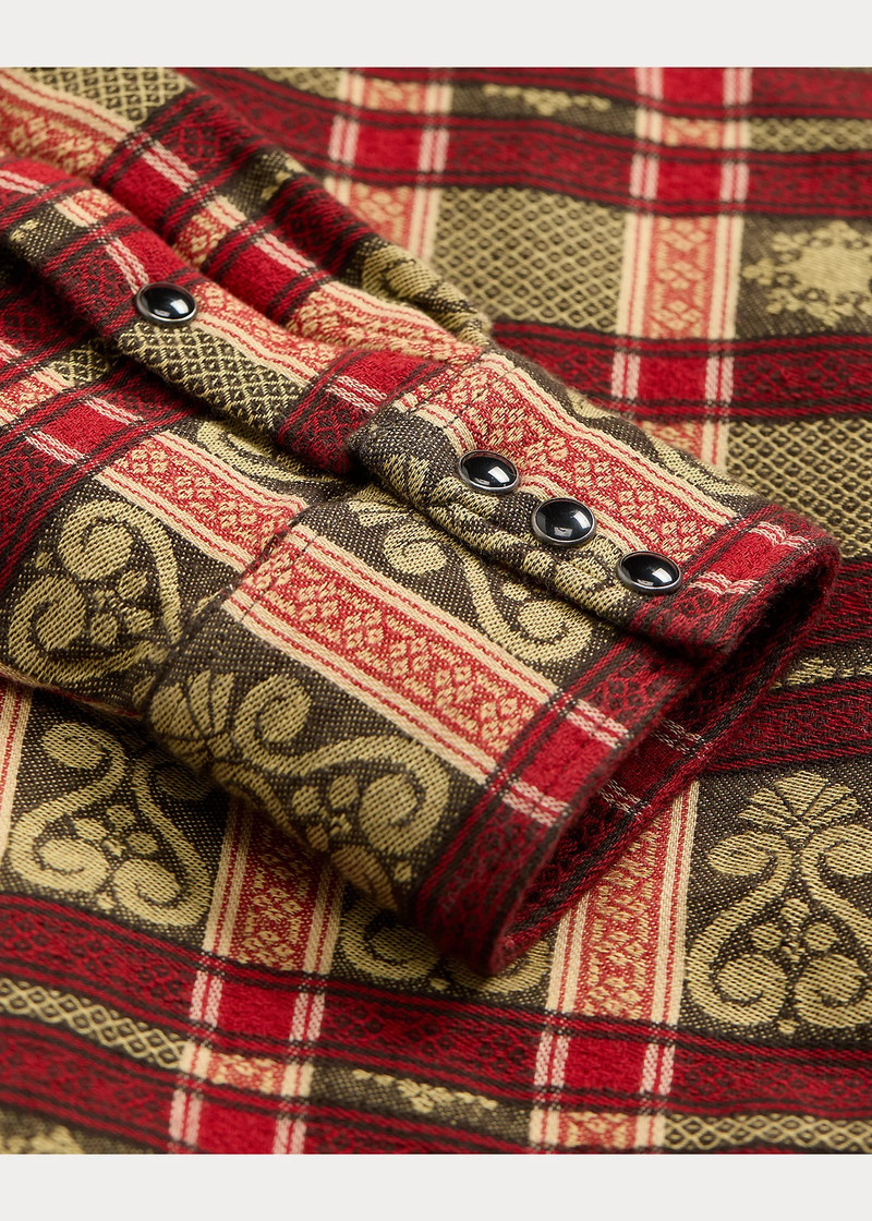 Slim Fit Double Cloth Western Shirt 6