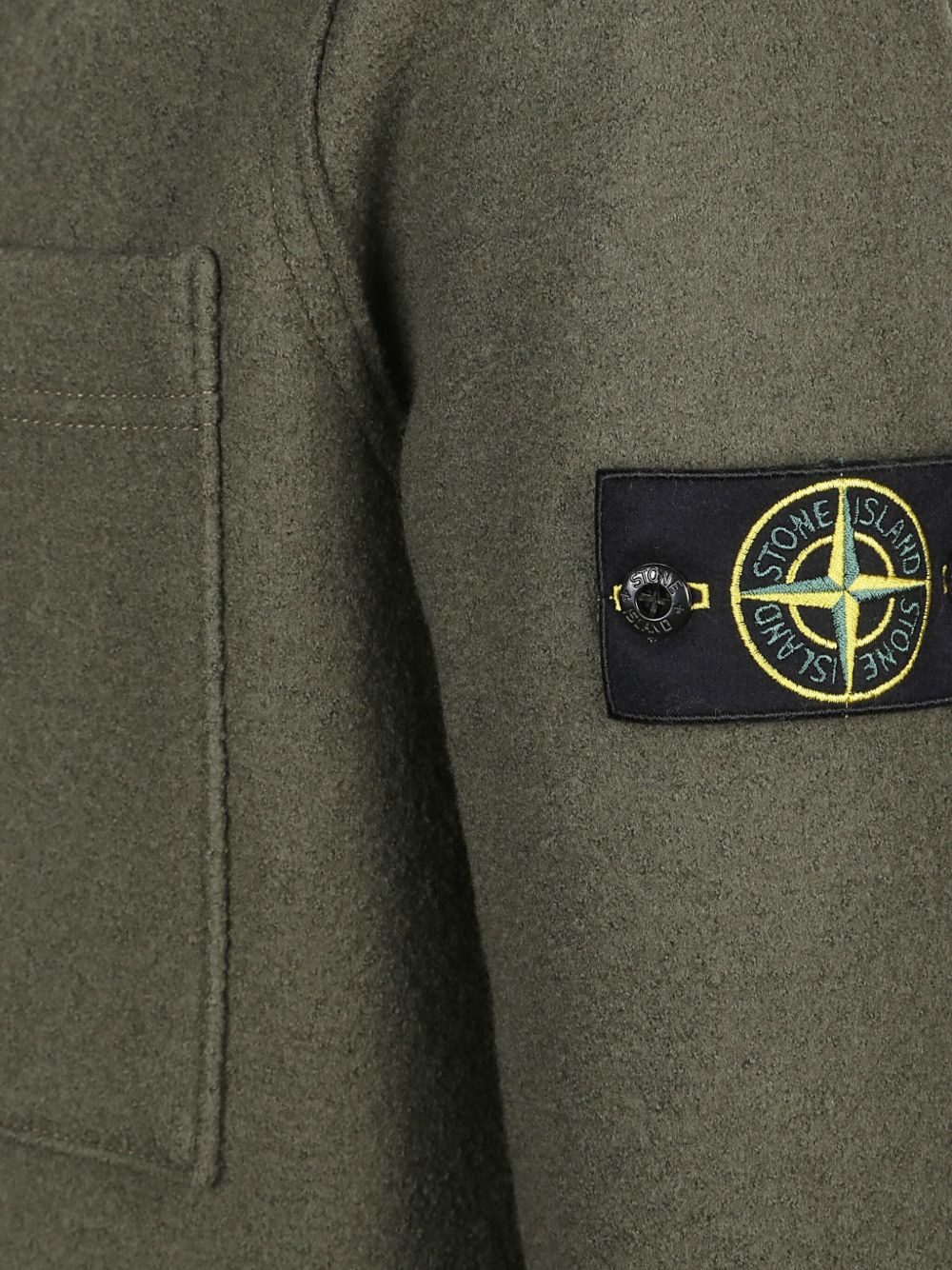 patch-pocket wool shirt jacket - 3