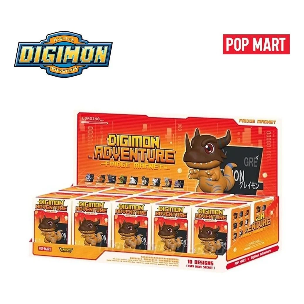 Pop Mart Digimon Fridge Magnet Sealed Case (10 Blind Boxes) PPMT-2504-0043 - 1