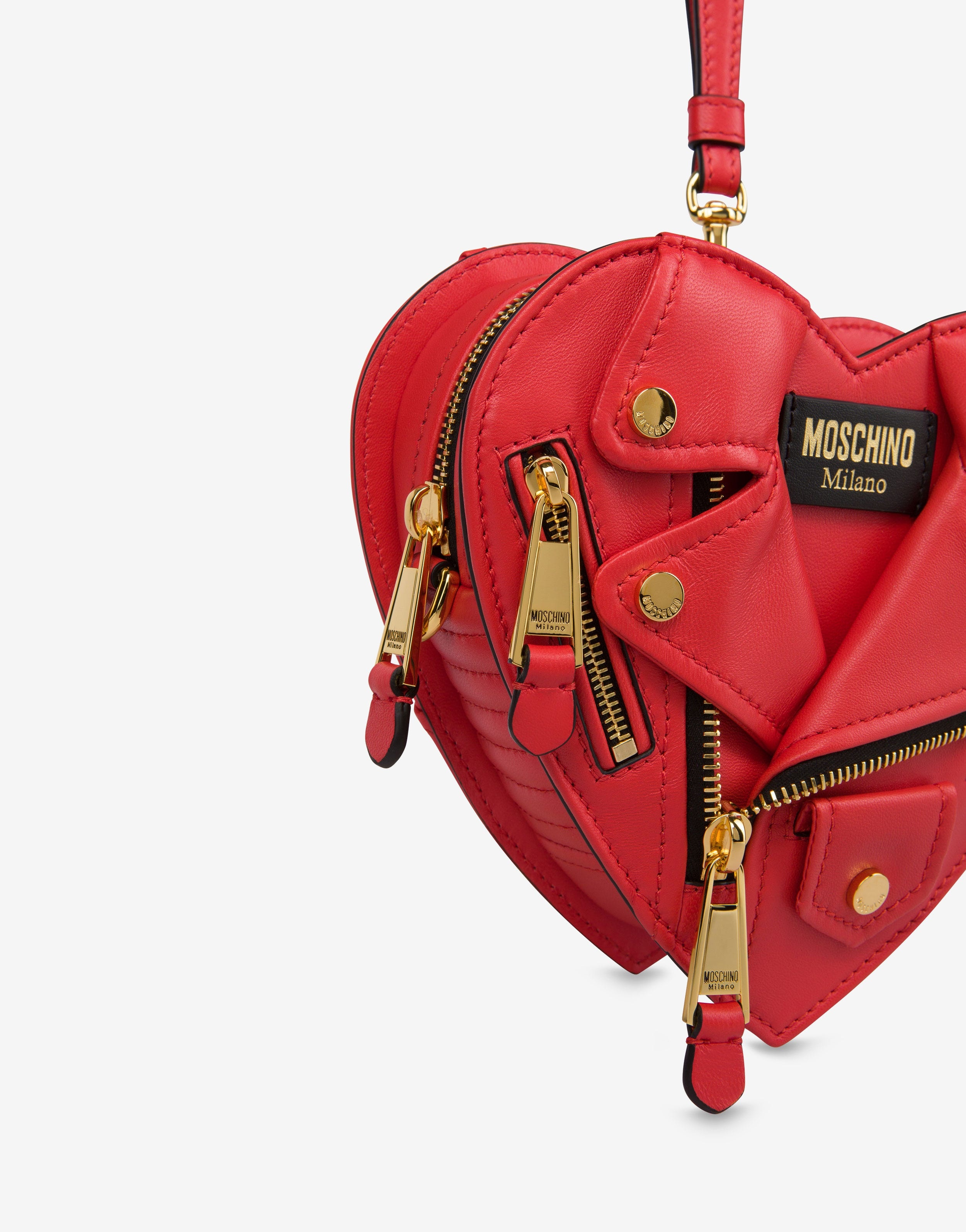 HEART BIKER BAG IN NAPPA LEATHER - 4
