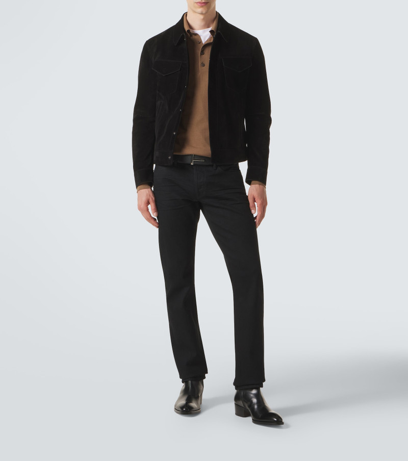 TOM FORD Wool gauge polo sweater outlook