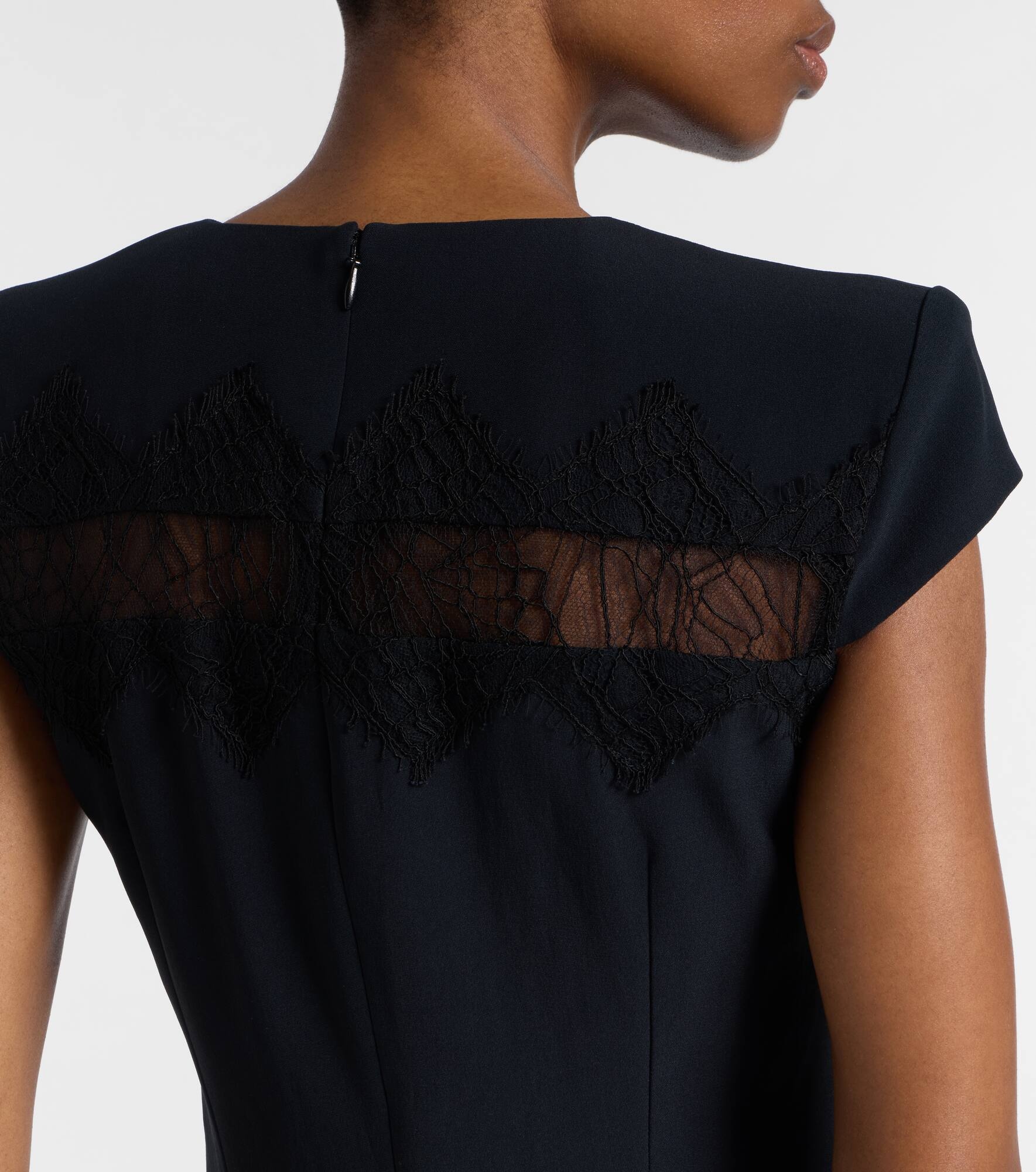 Lace-trimmed midi dress - 5