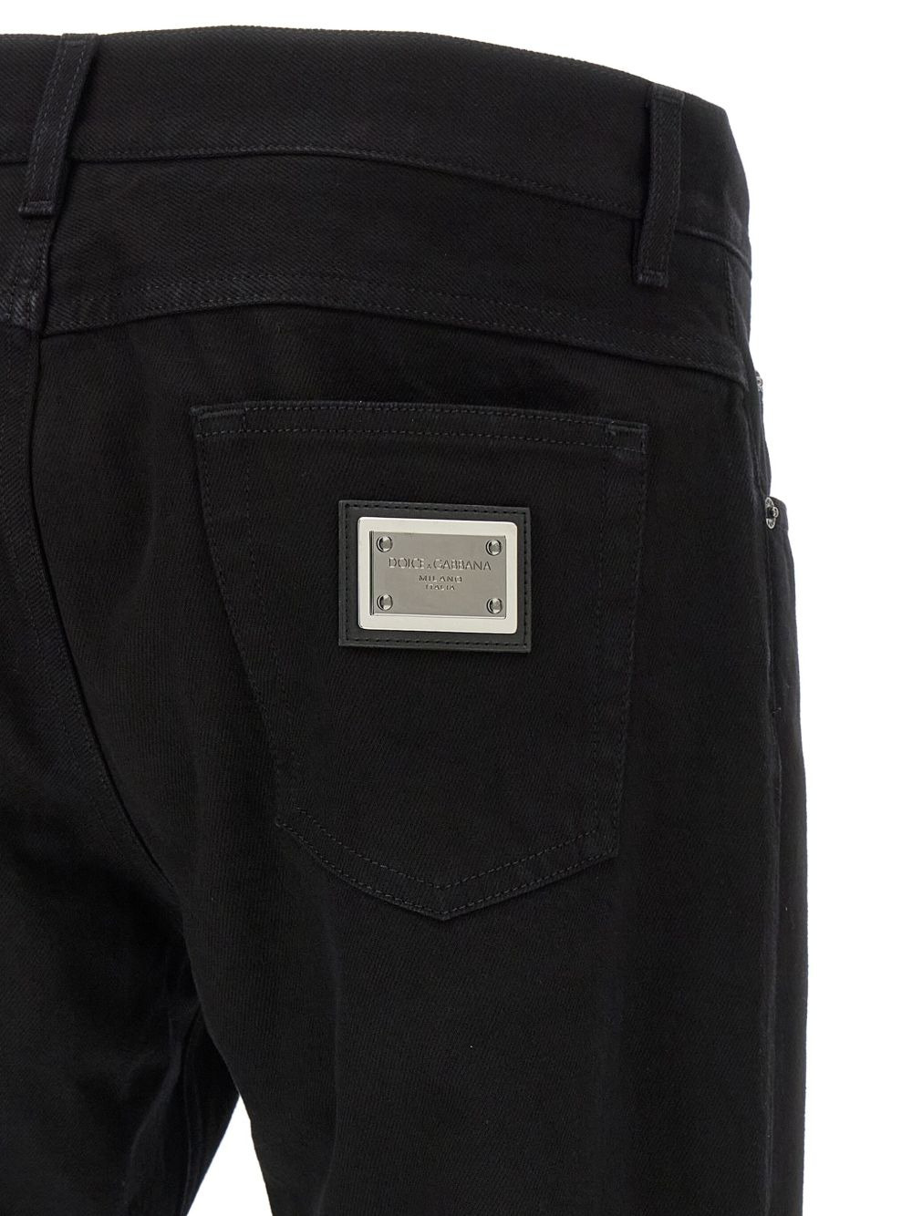 five-pocket logo-plaque jeans - 3
