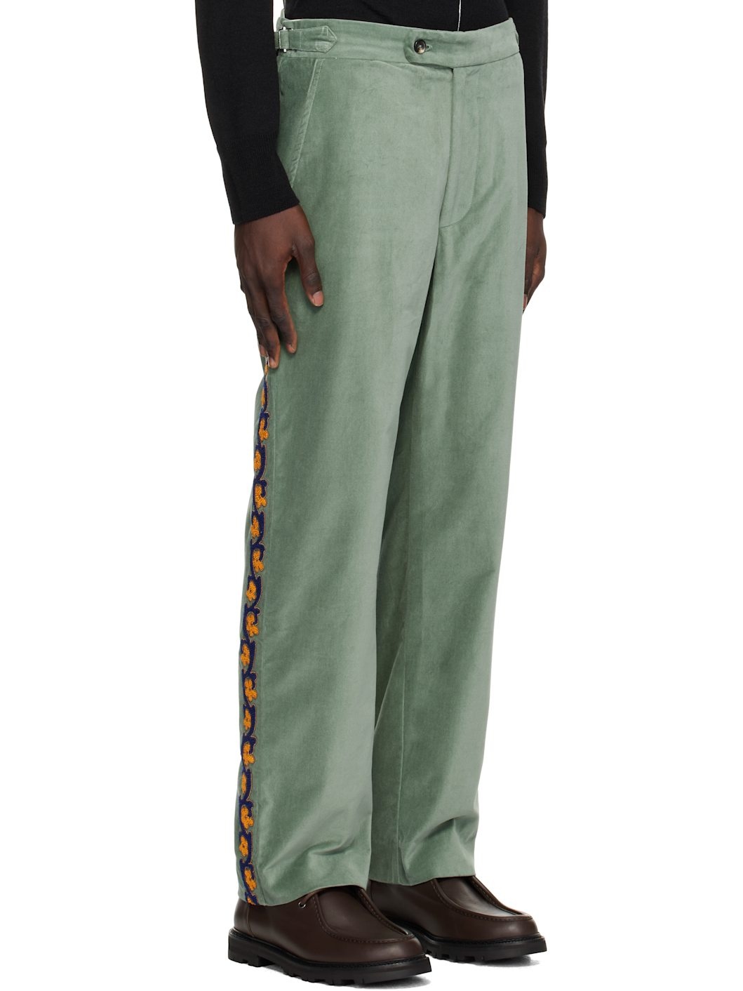 Green Oberon Floral Trousers - 2