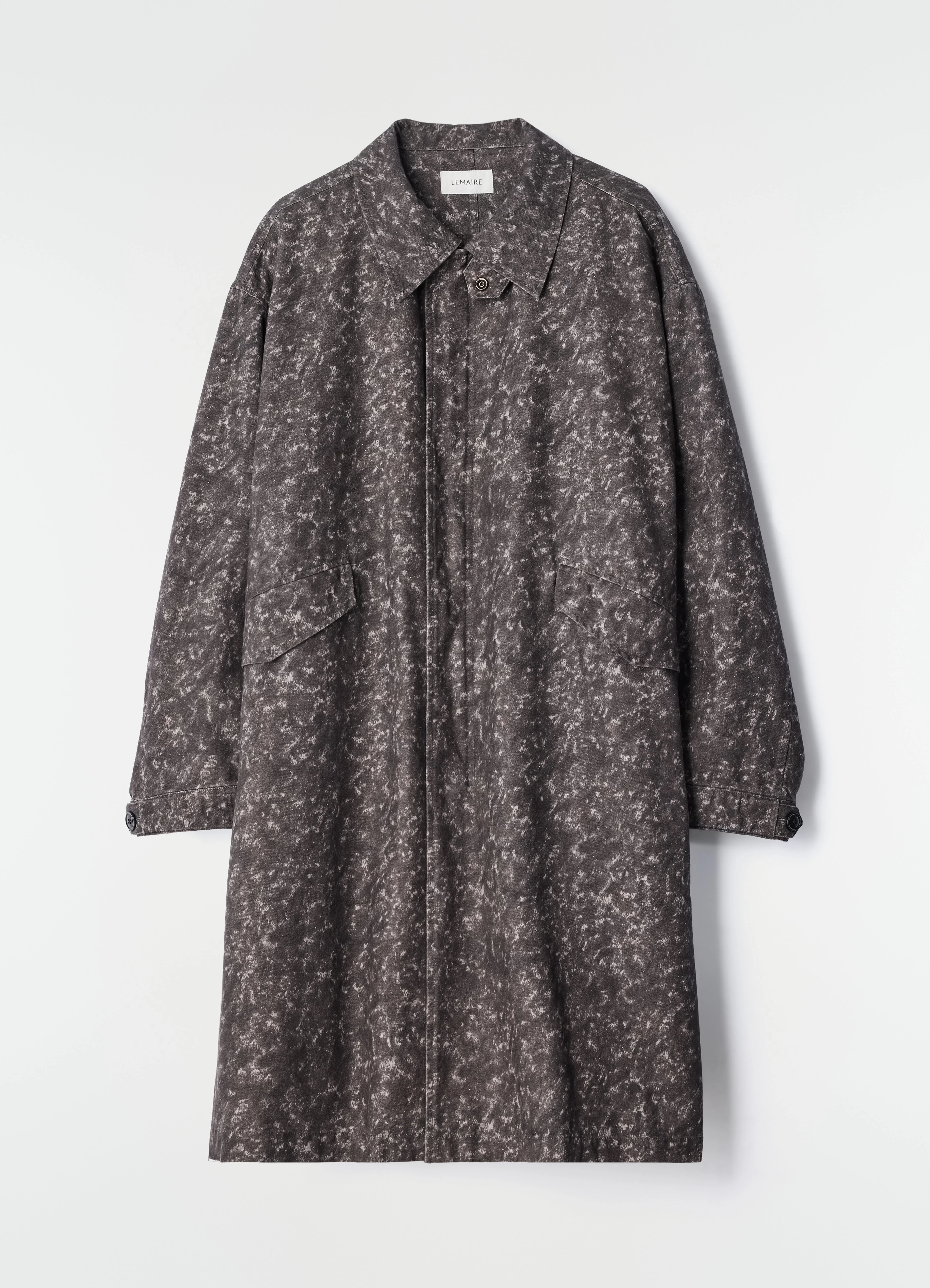 PRINTED MILITARY PARKA IN STORM PRINTED COTTON - 1