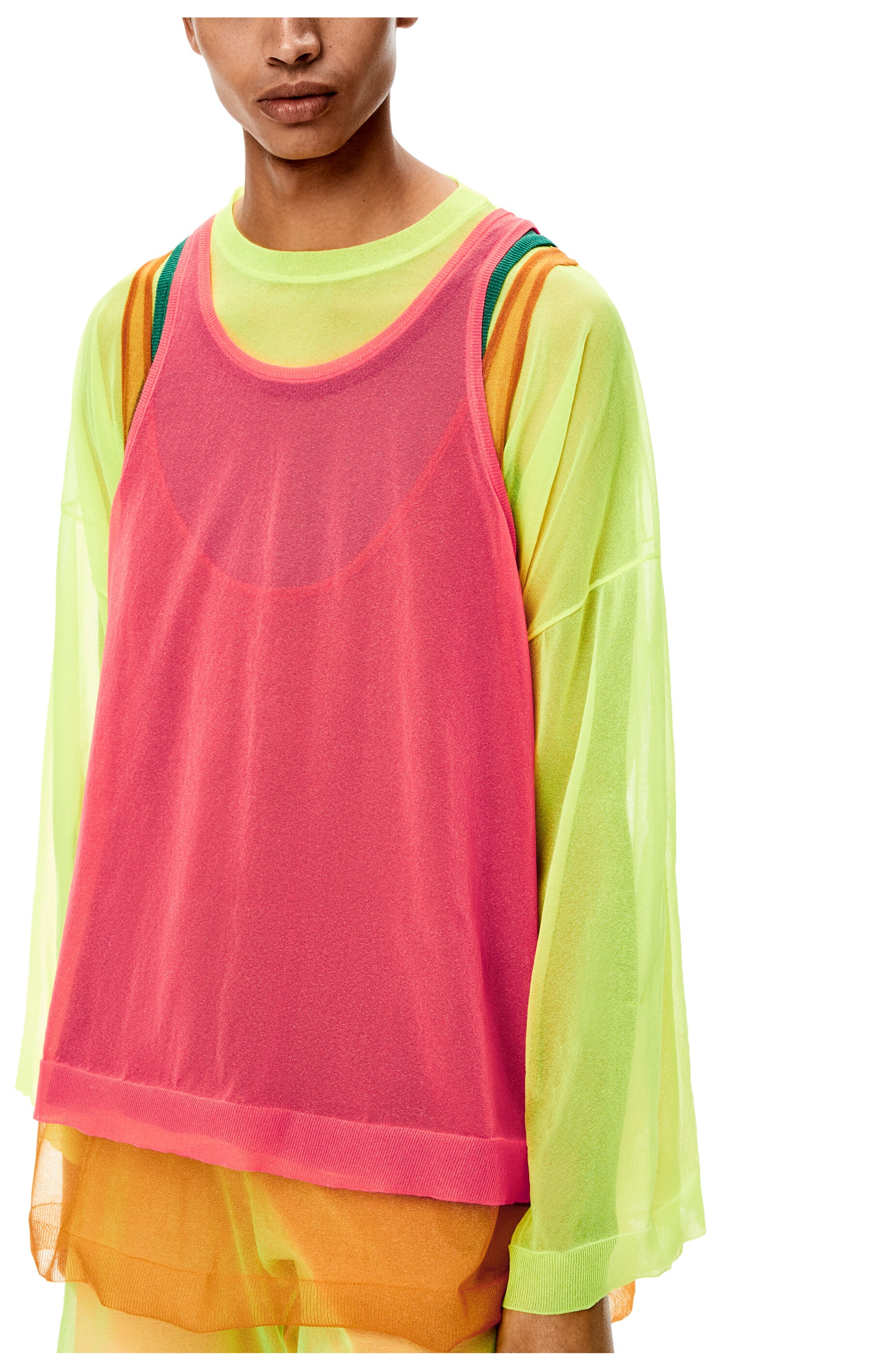 Layered lurex knit top - 5