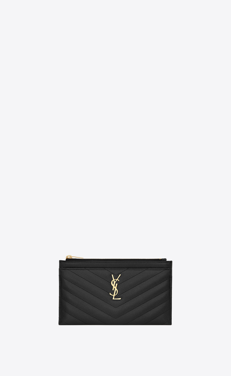 cassandre saint laurent matelassé small bill pouch in grain de poudre embossed leather 1