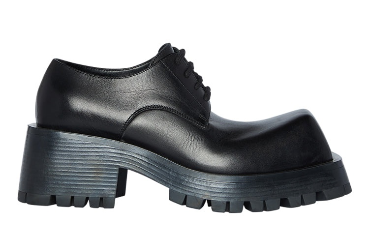 (WMNS) Balenciaga Trooper Derby Shoes 'Black' 678812WB9201000 - 2