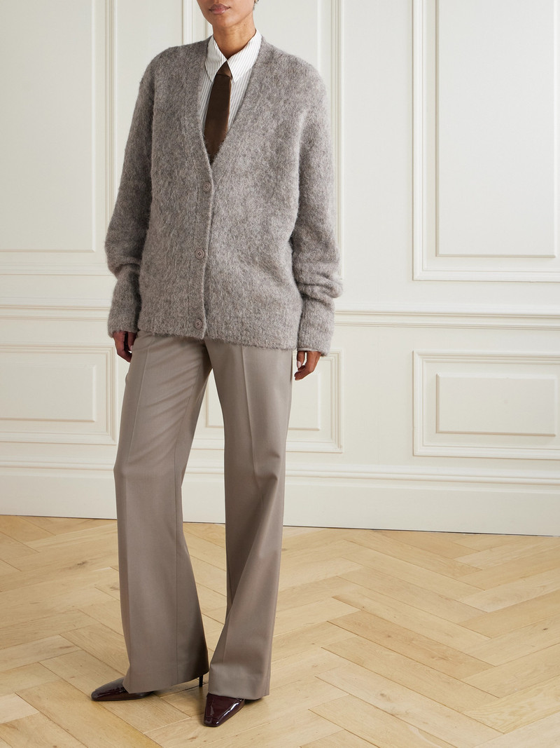 The Frankie Shop Elland Brushed Alpaca-blend Cardigan outlook