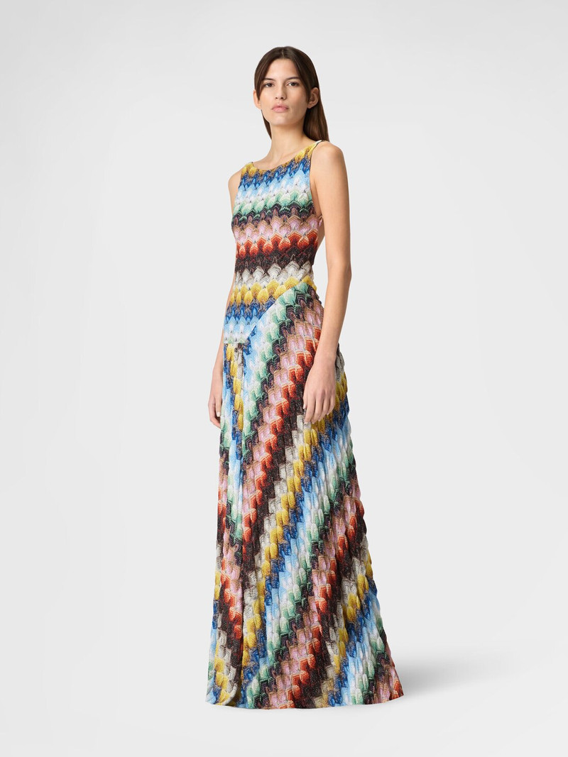Missoni Women’s long dress in lamé viscose with lace motif outlook
