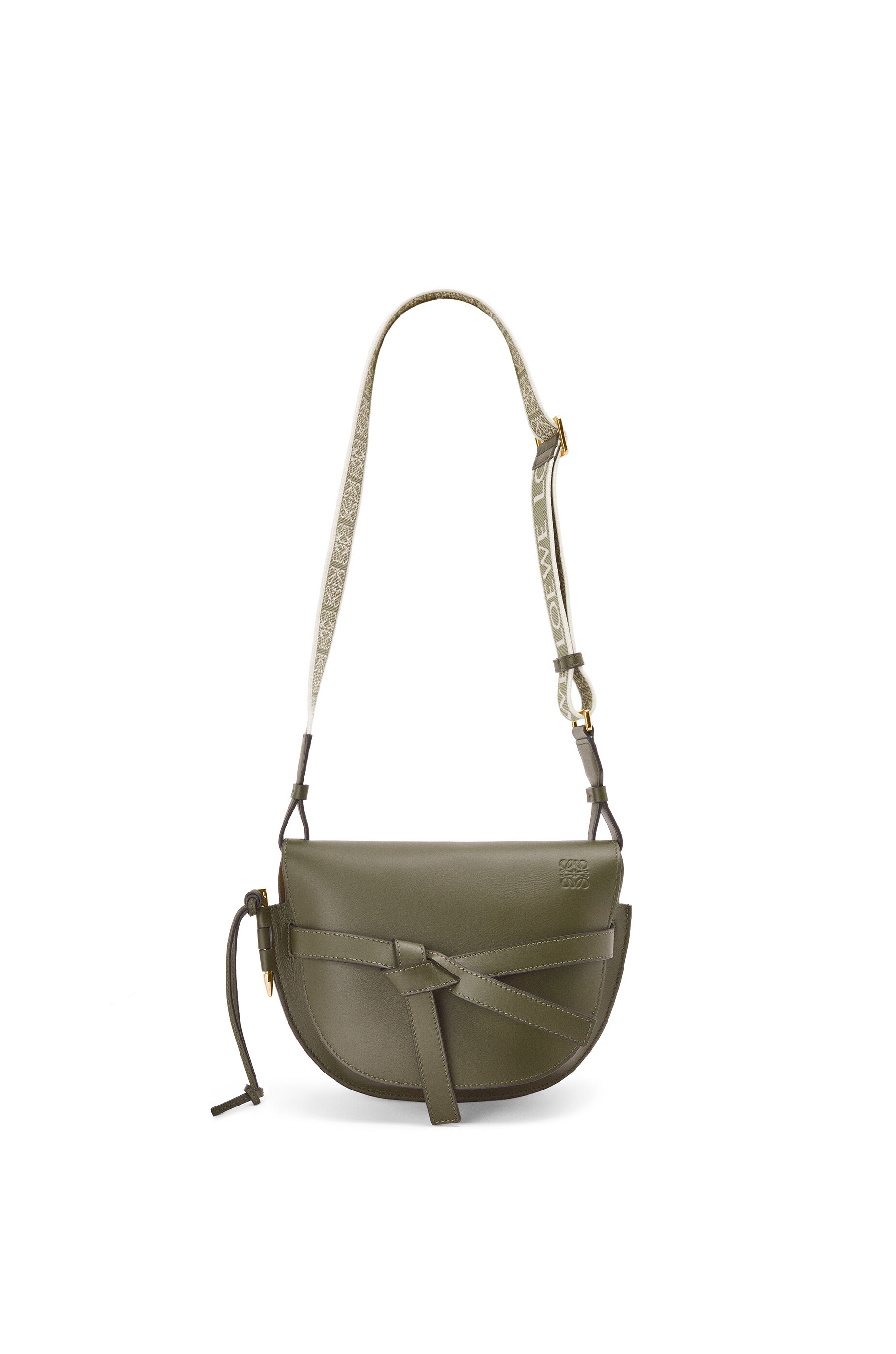 Small Gate bag in soft calfskin and jacquard - 6