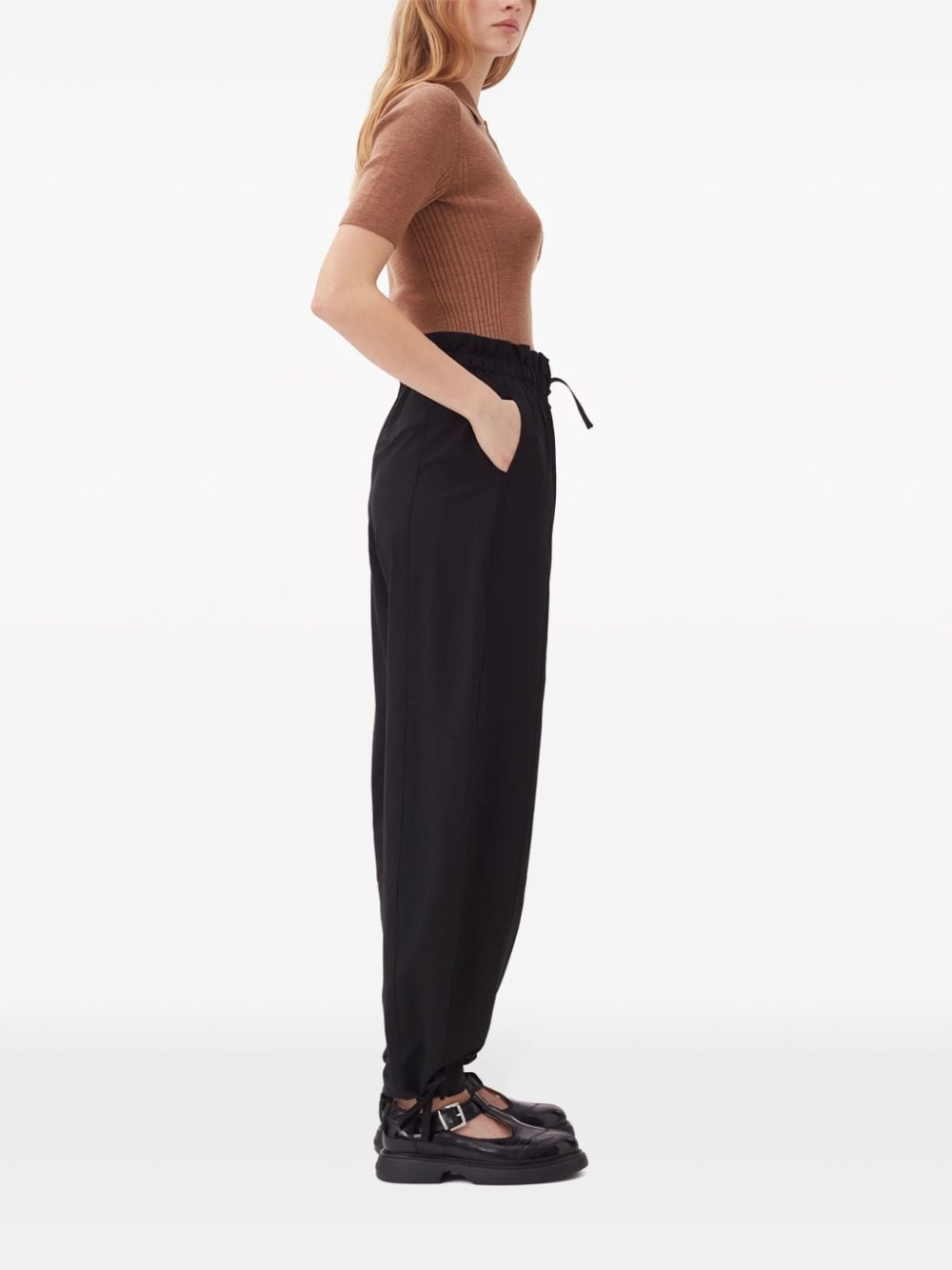 drawstring-waist trousers - 3